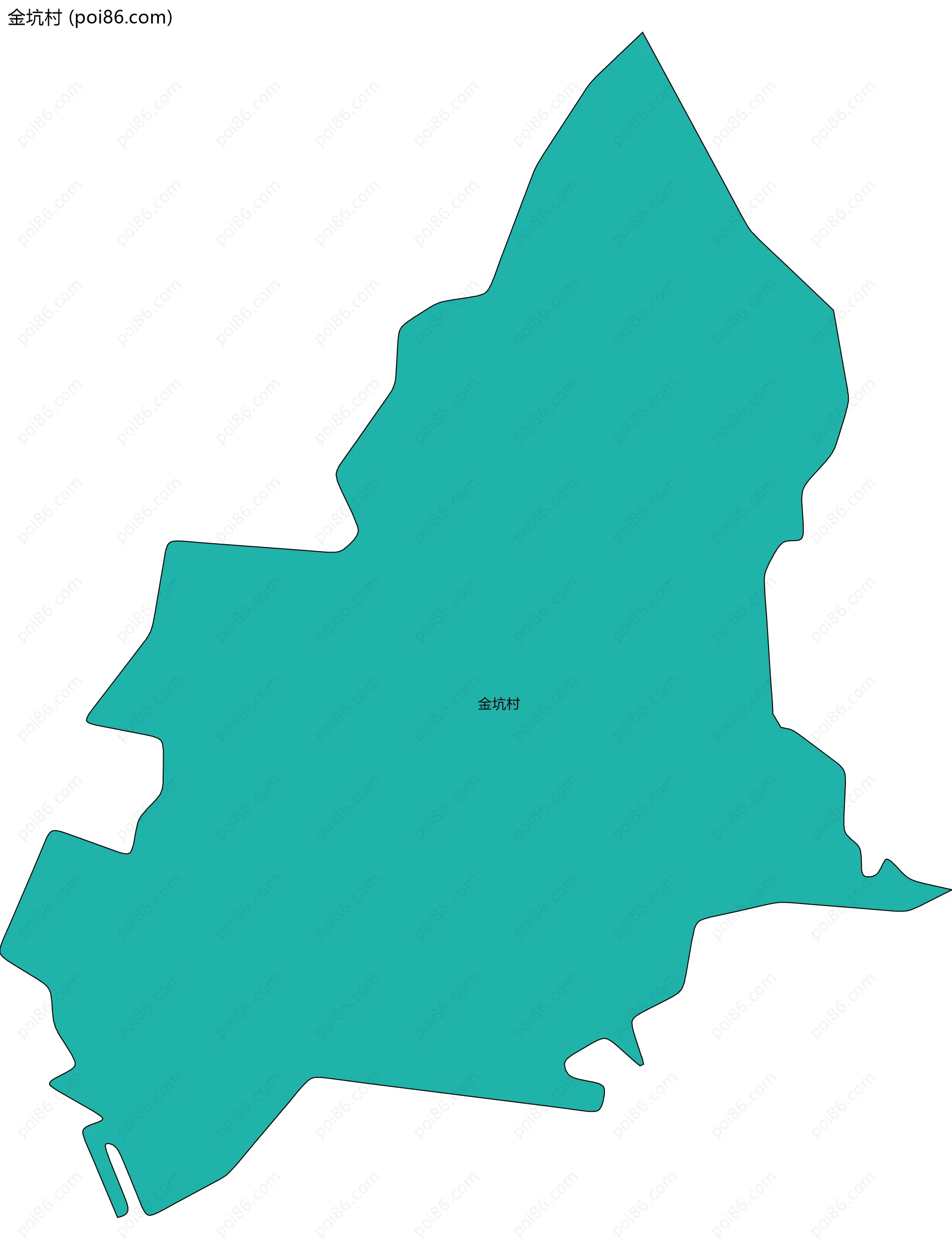 金坑村边界地图