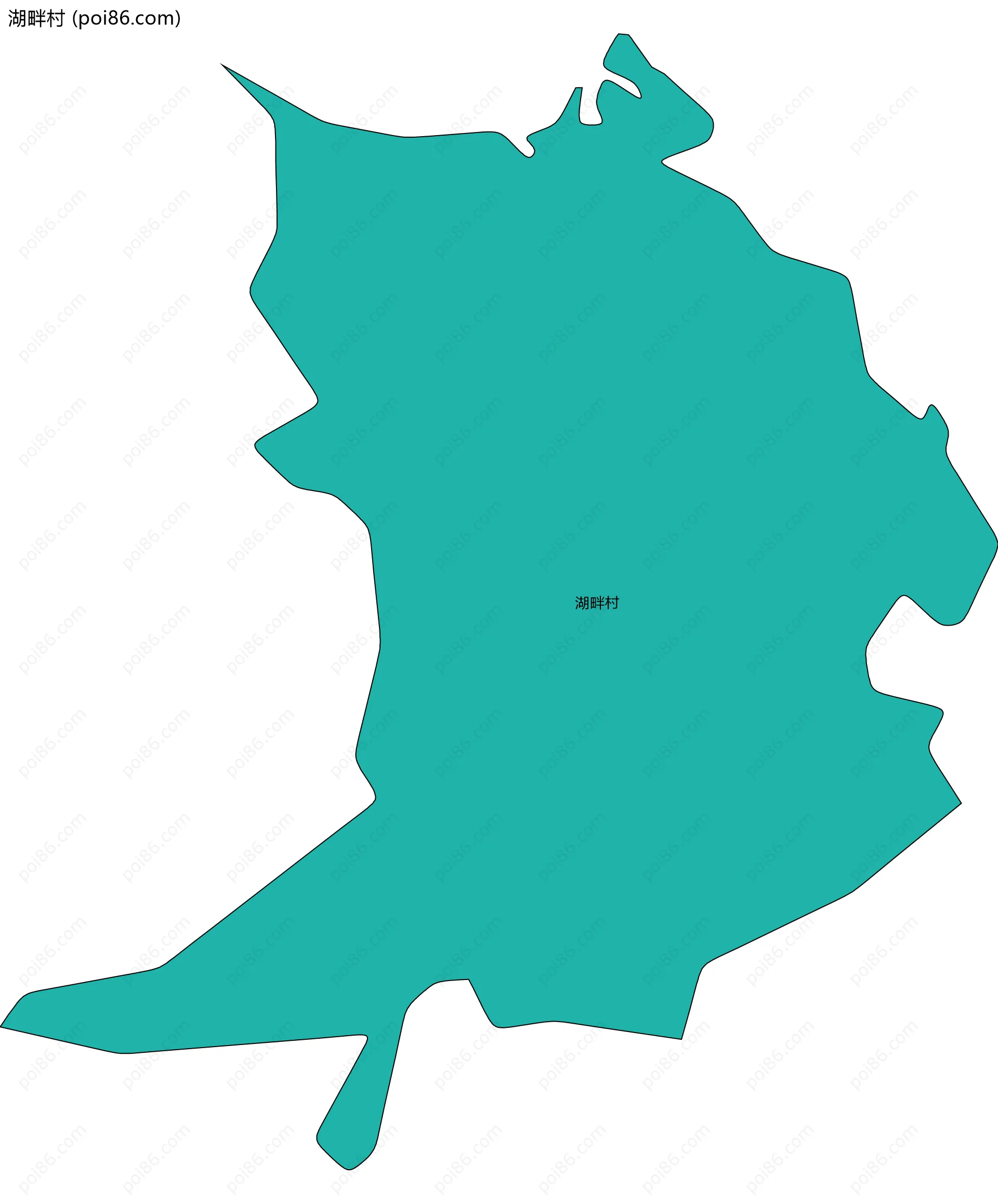 湖畔村边界地图