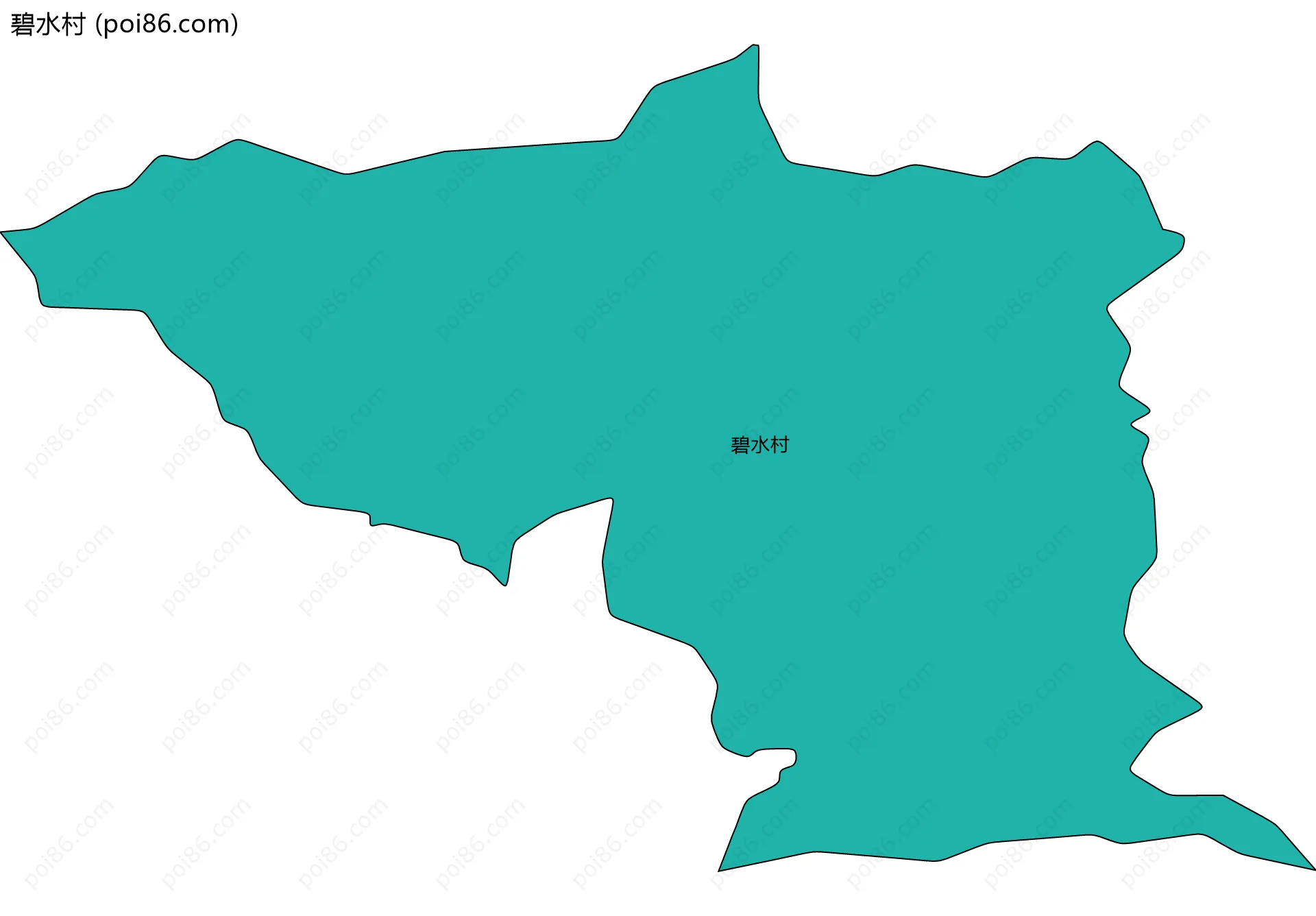 碧水村边界地图