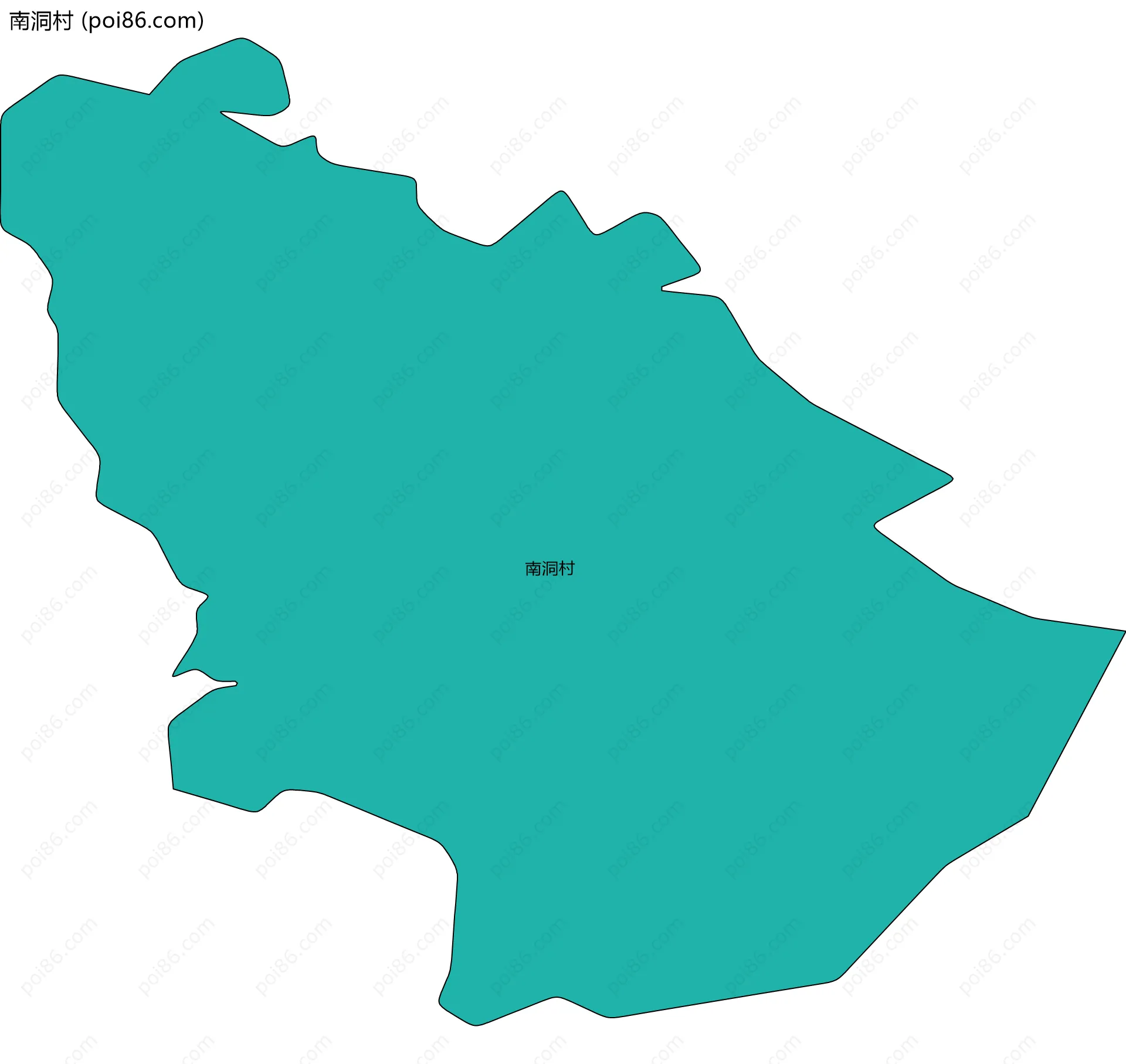 南洞村边界地图