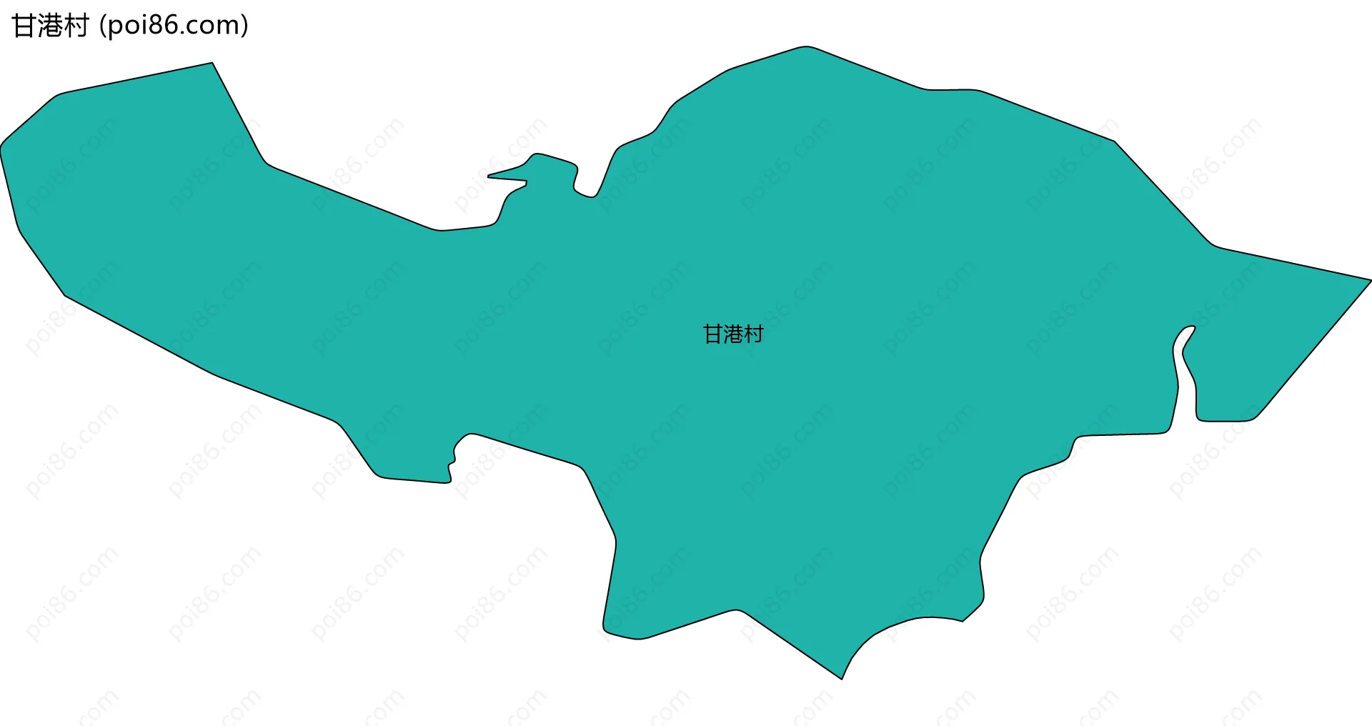 甘港村边界地图
