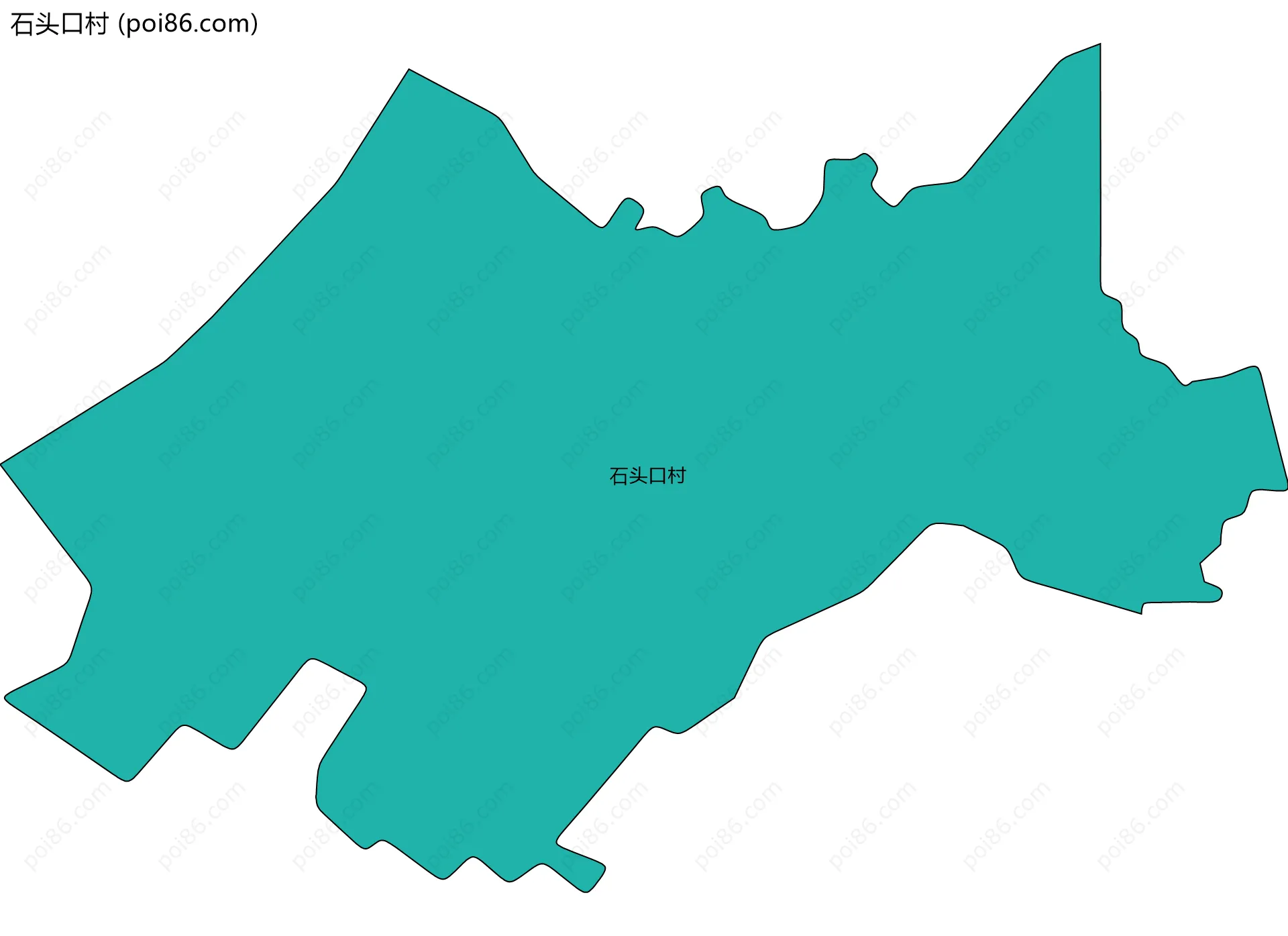 石头口村边界地图