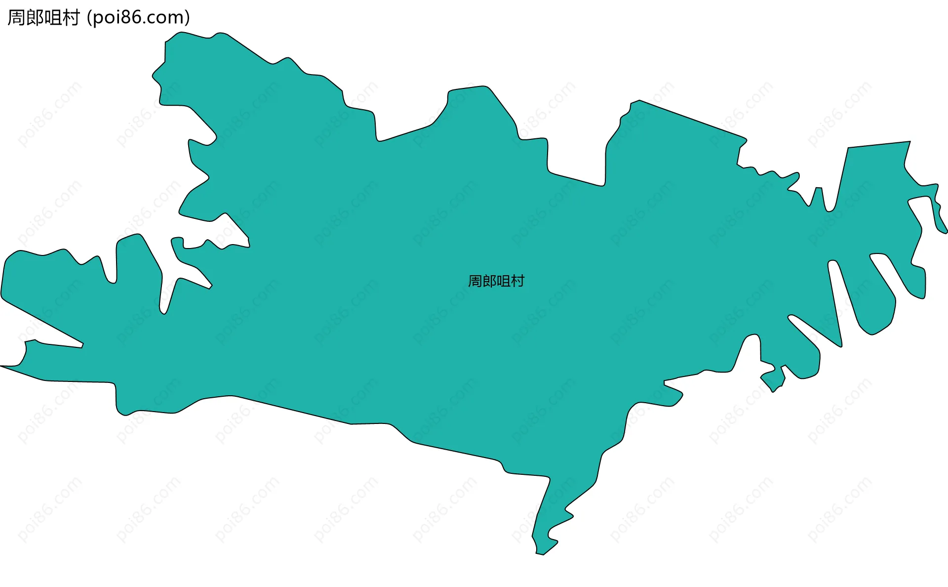 周郎咀村边界地图