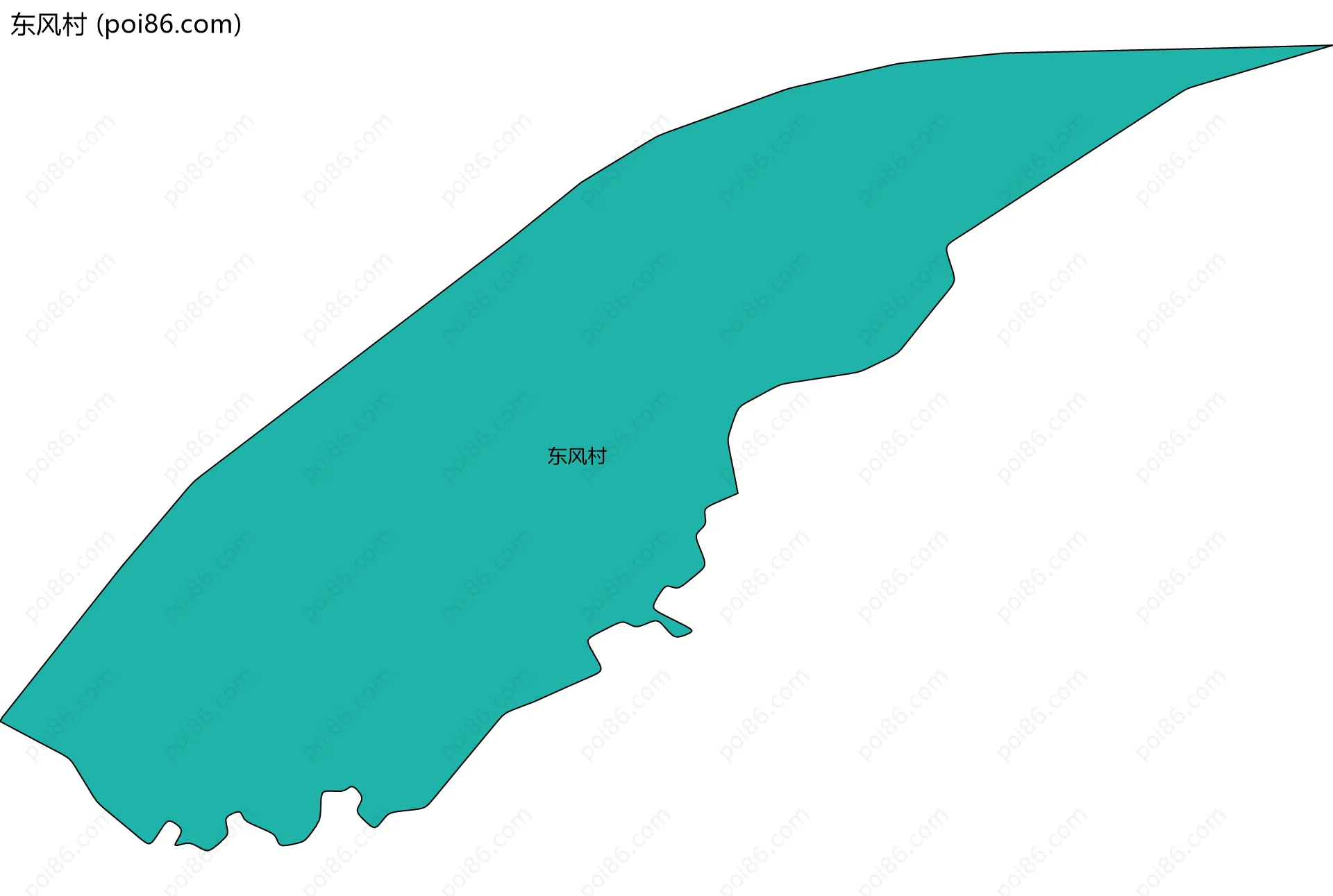 东风村边界地图