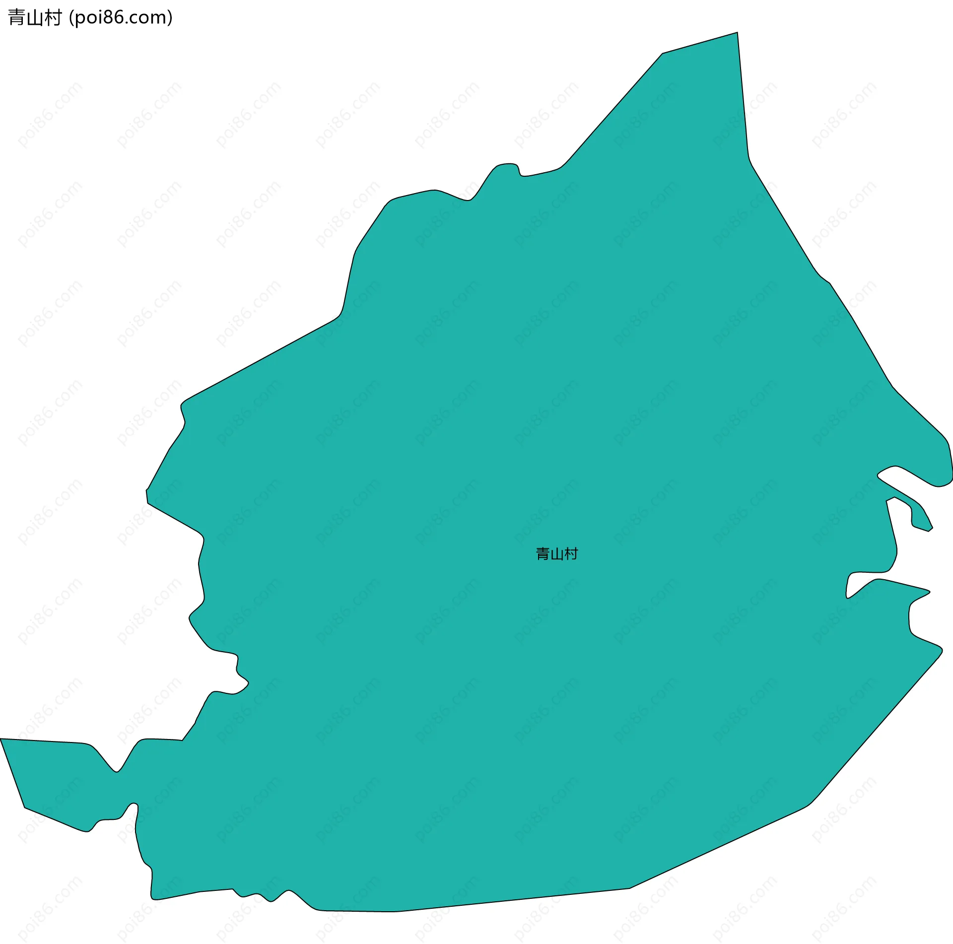 青山村边界地图