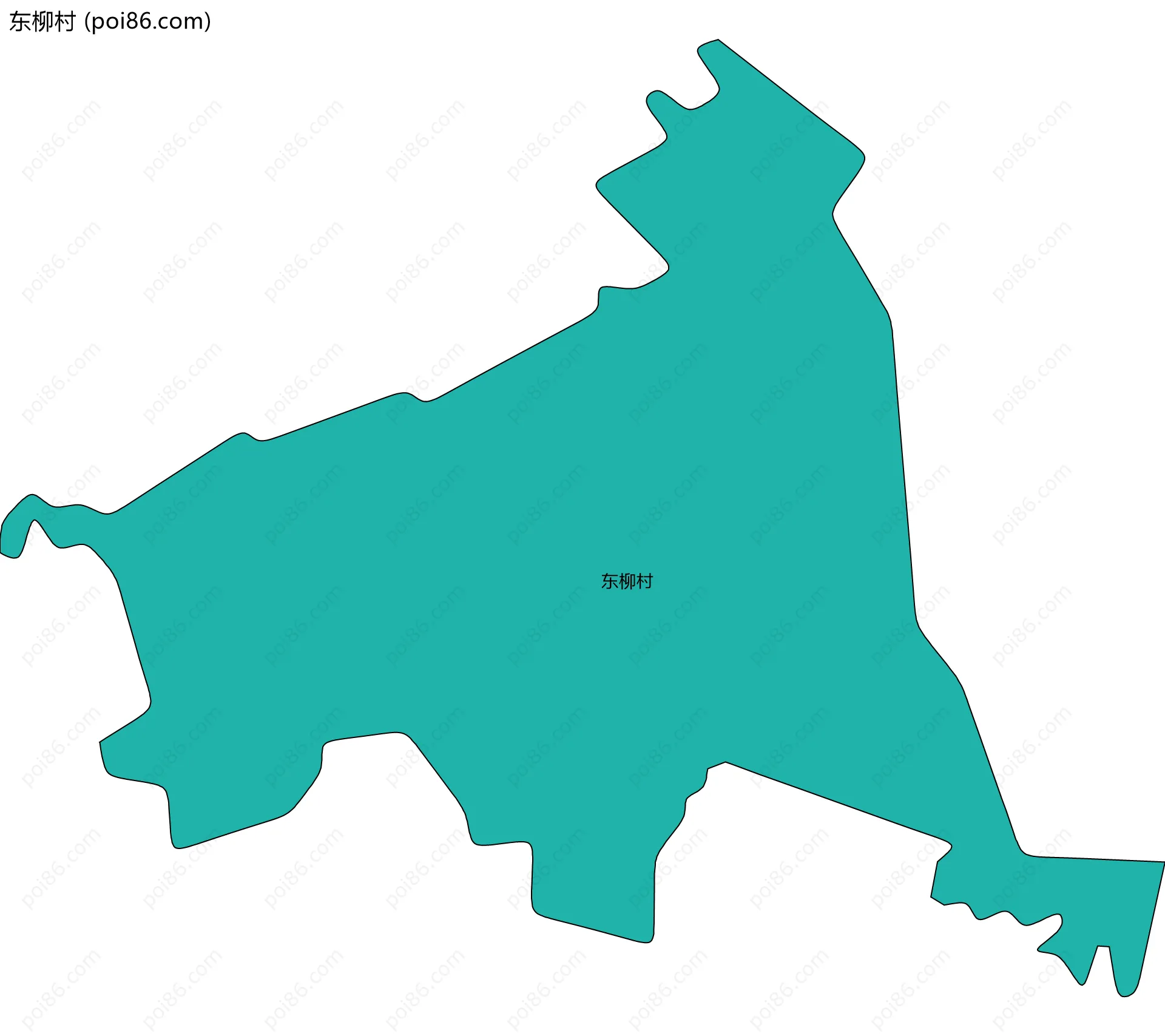 东柳村边界地图