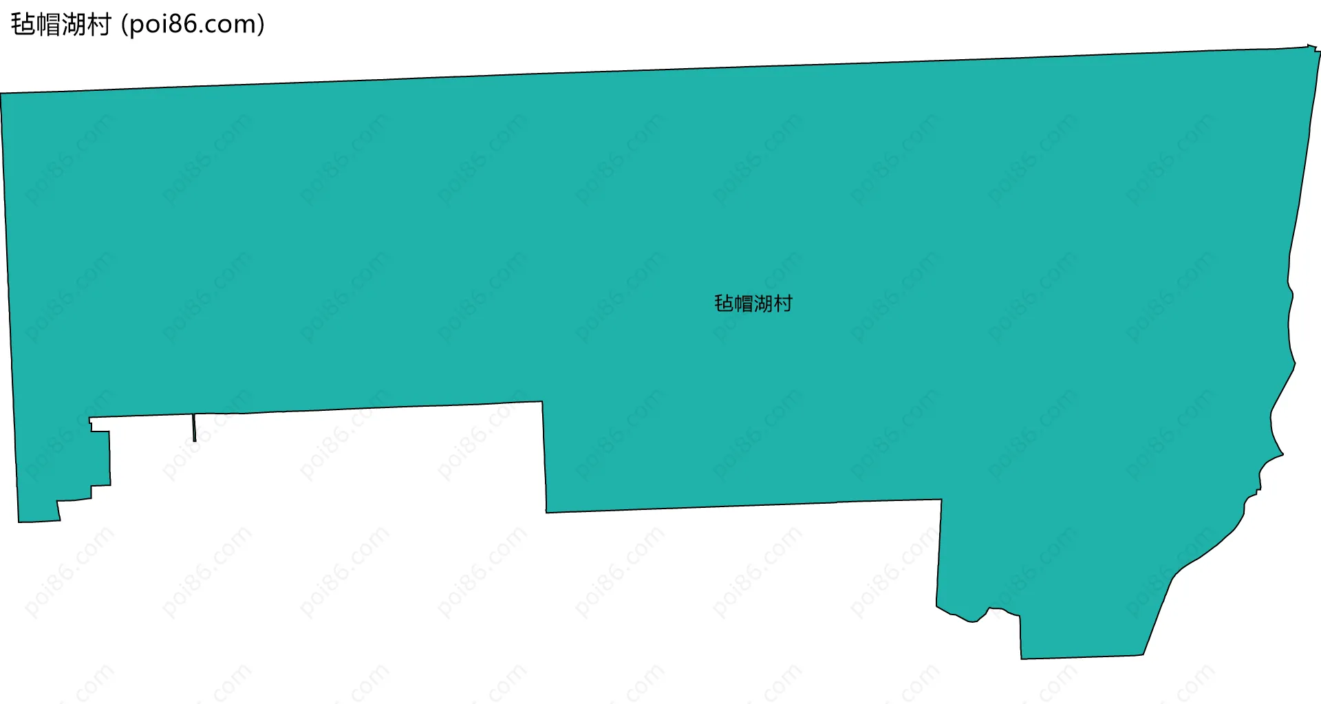 毡帽湖村边界地图