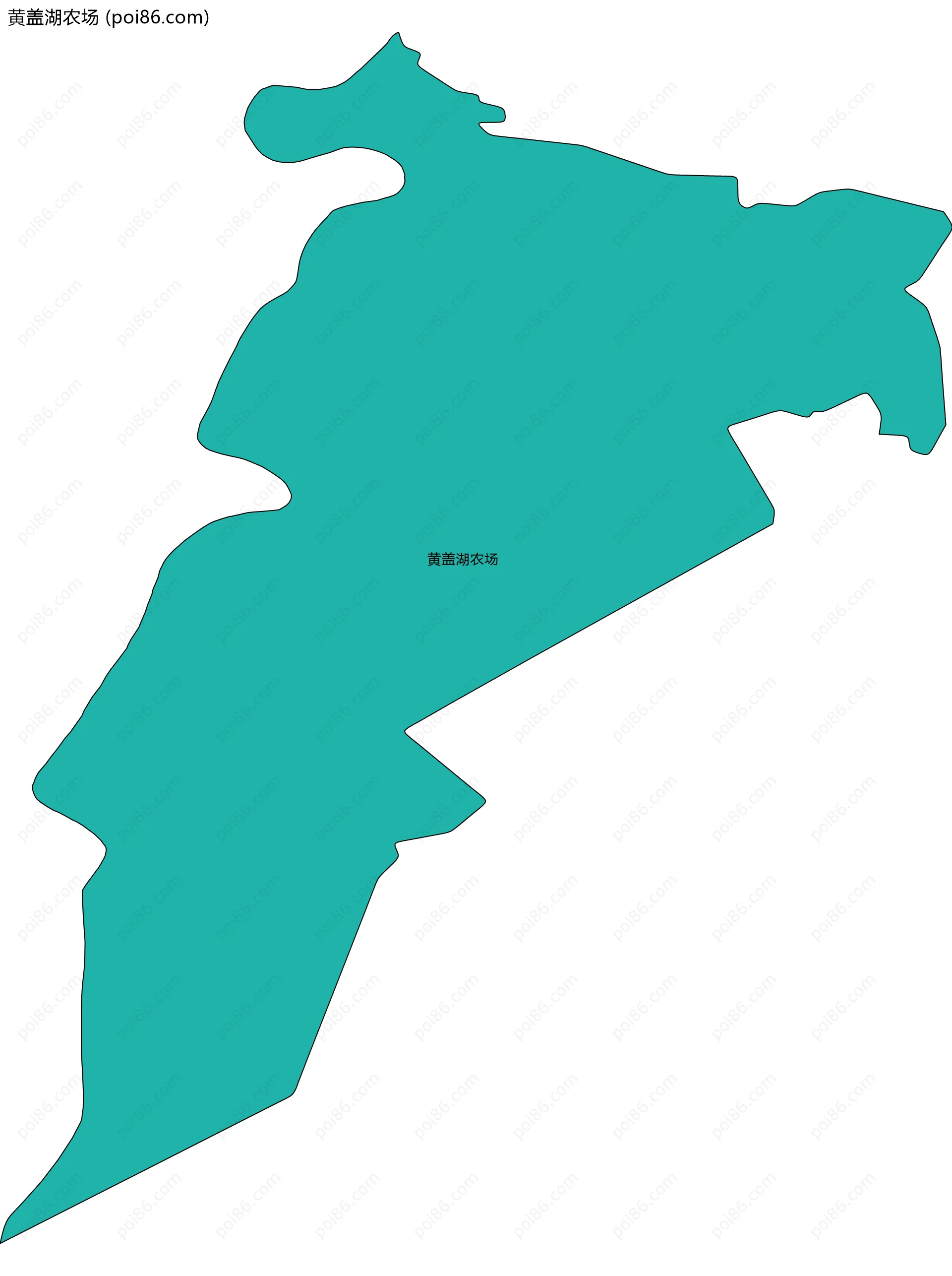 黄盖湖农场边界地图