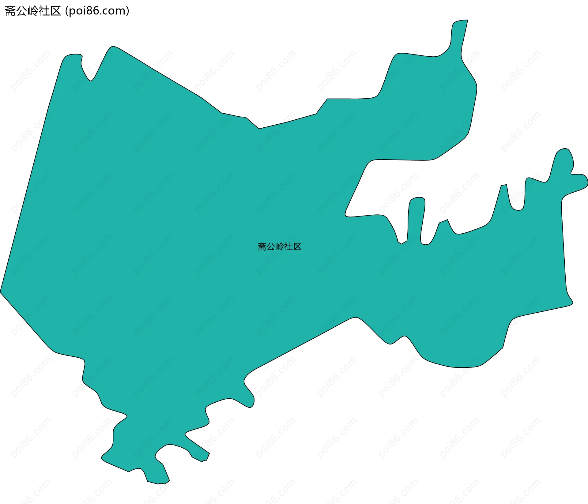 斋公岭社区边界地图