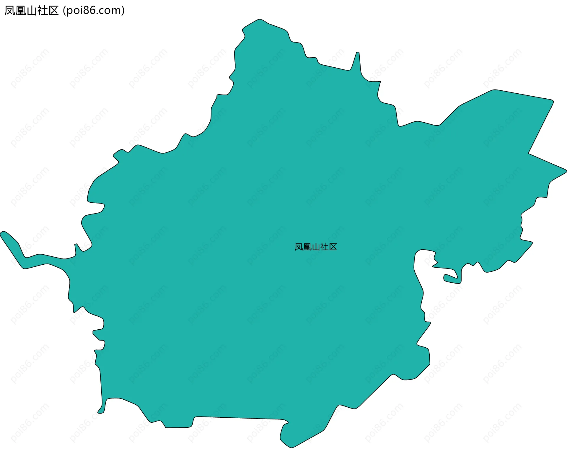 凤凰山社区边界地图