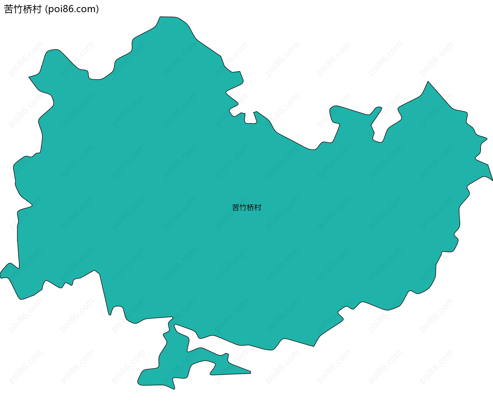 苦竹桥村边界地图