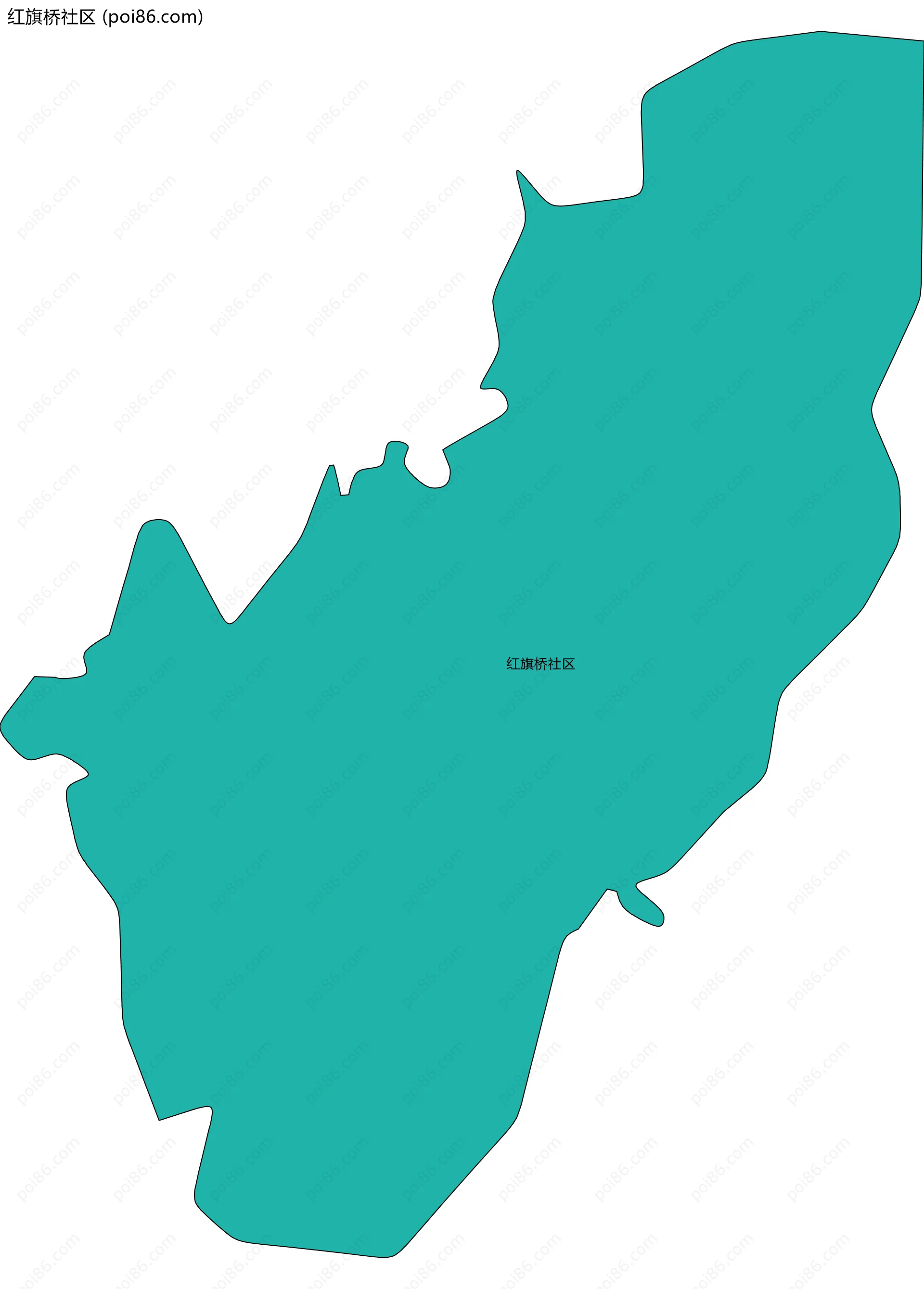 红旗桥社区边界地图