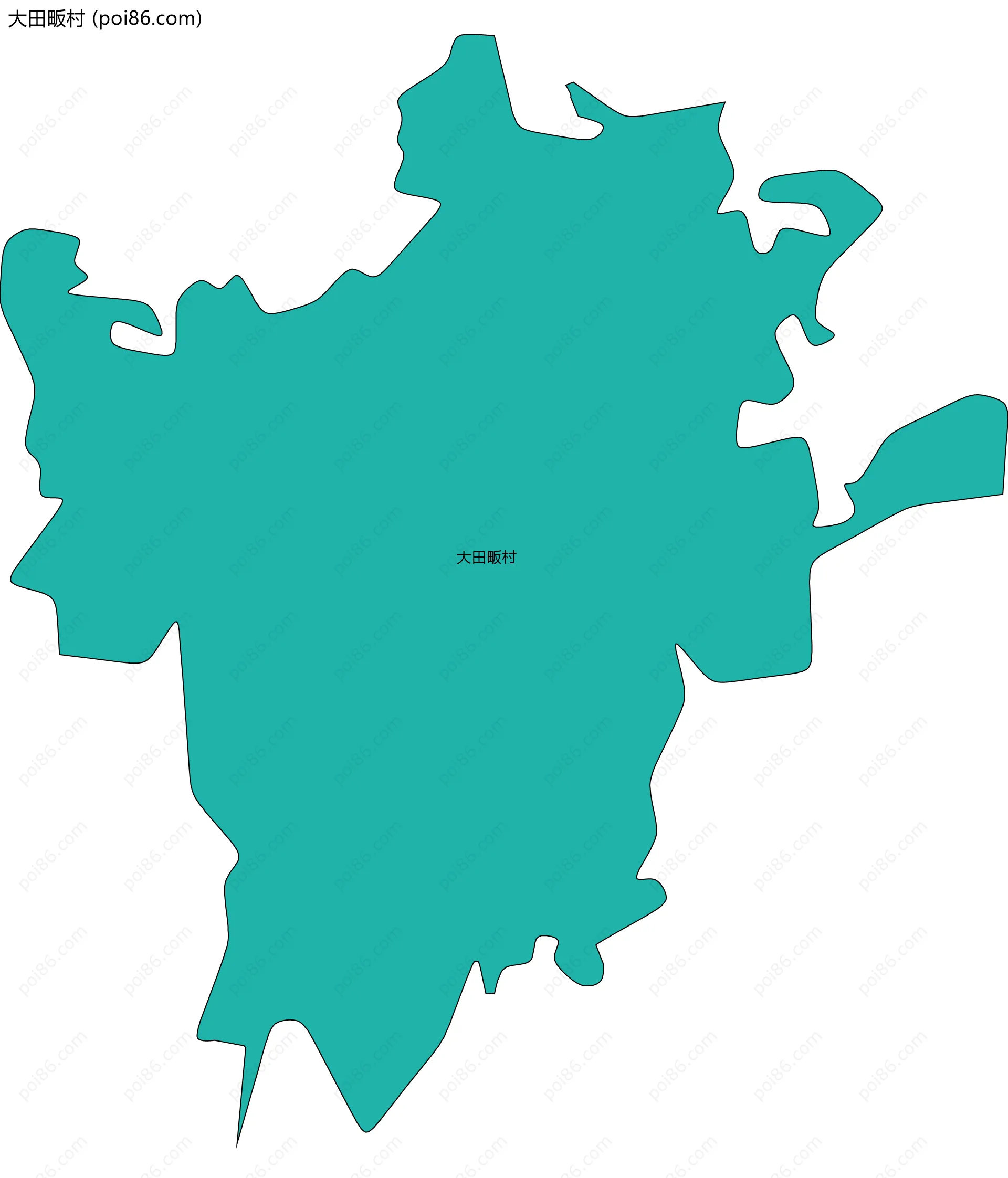 大田畈村边界地图