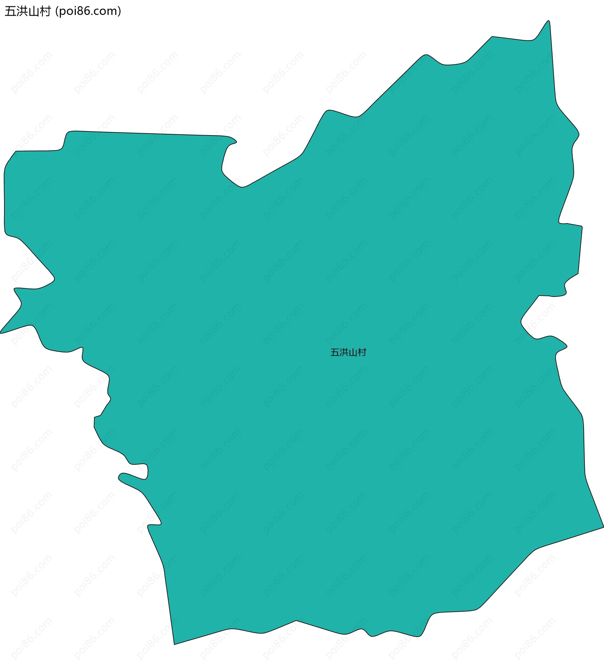 五洪山村边界地图