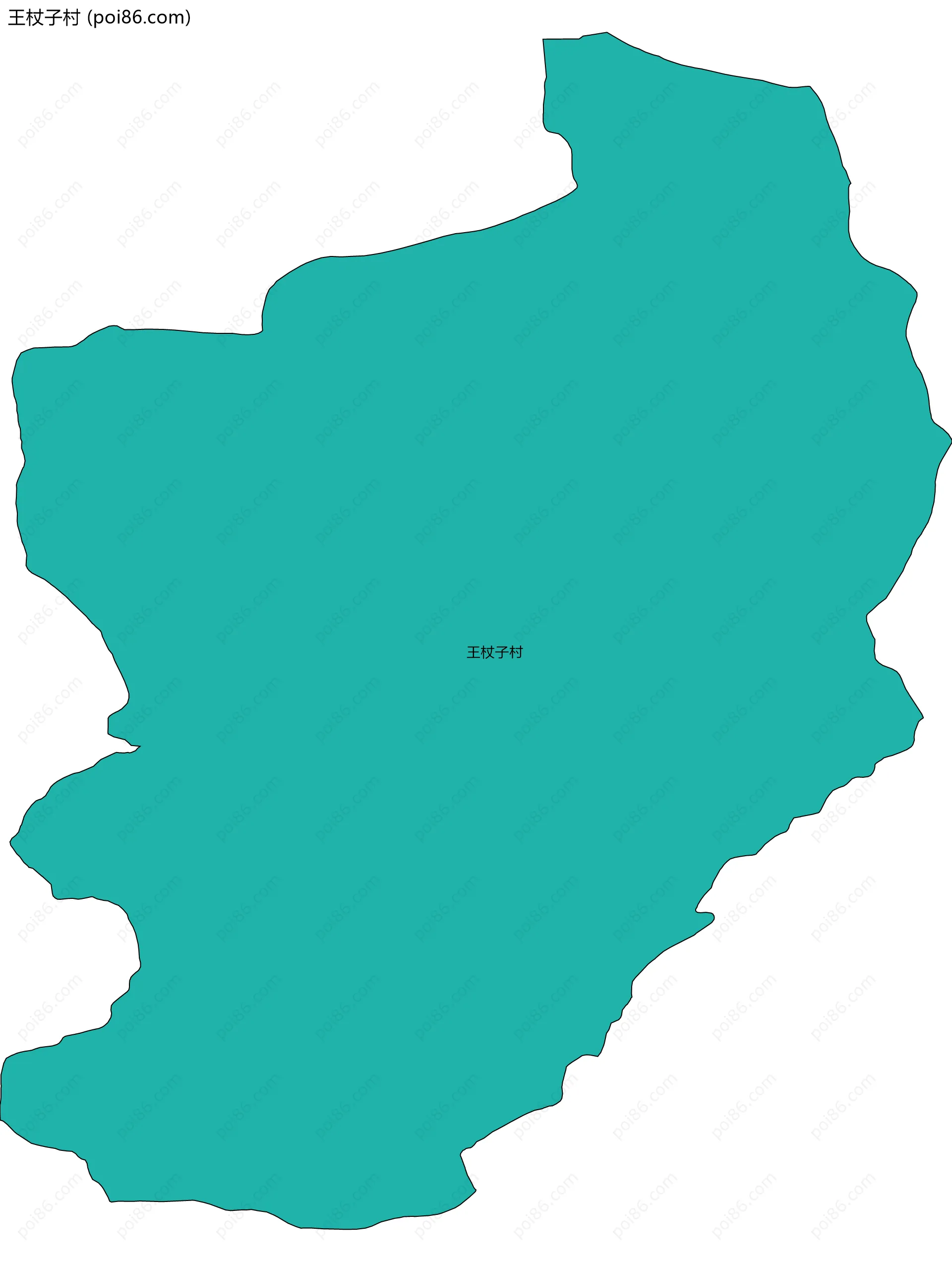 王杖子村边界地图