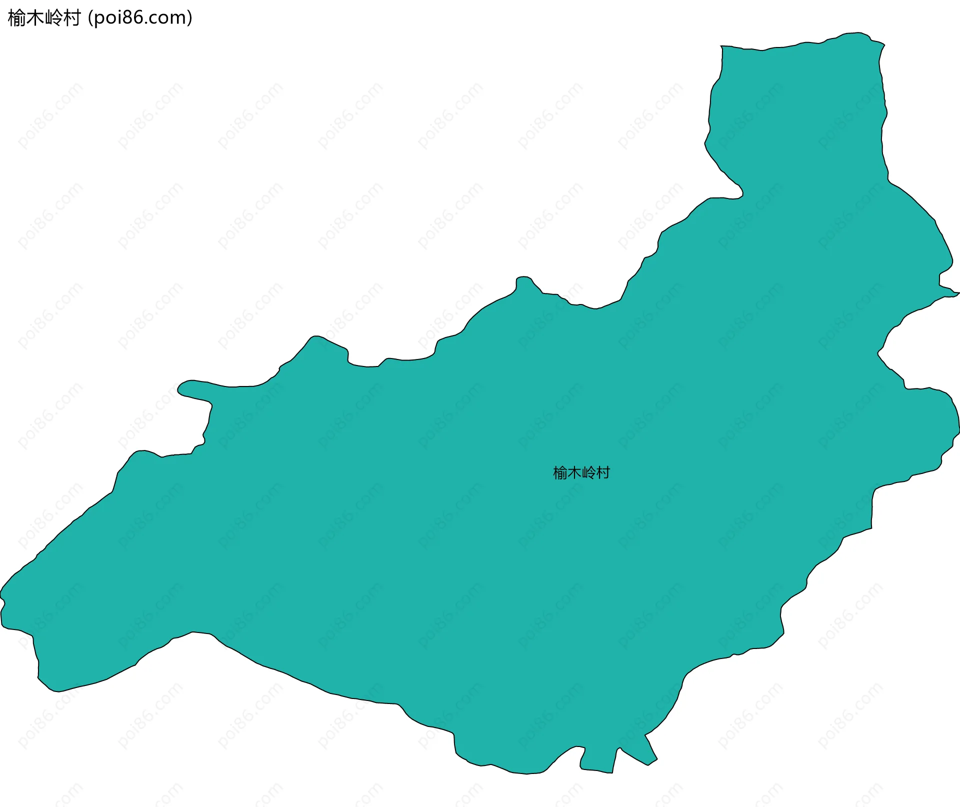 榆木岭村边界地图