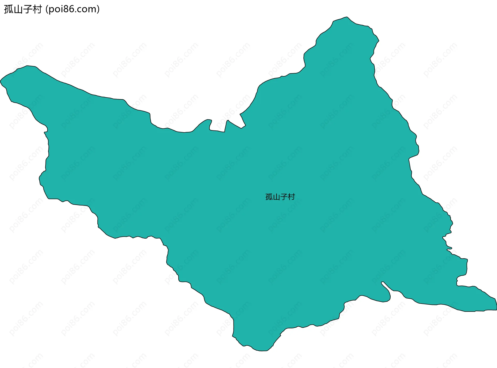 孤山子村边界地图