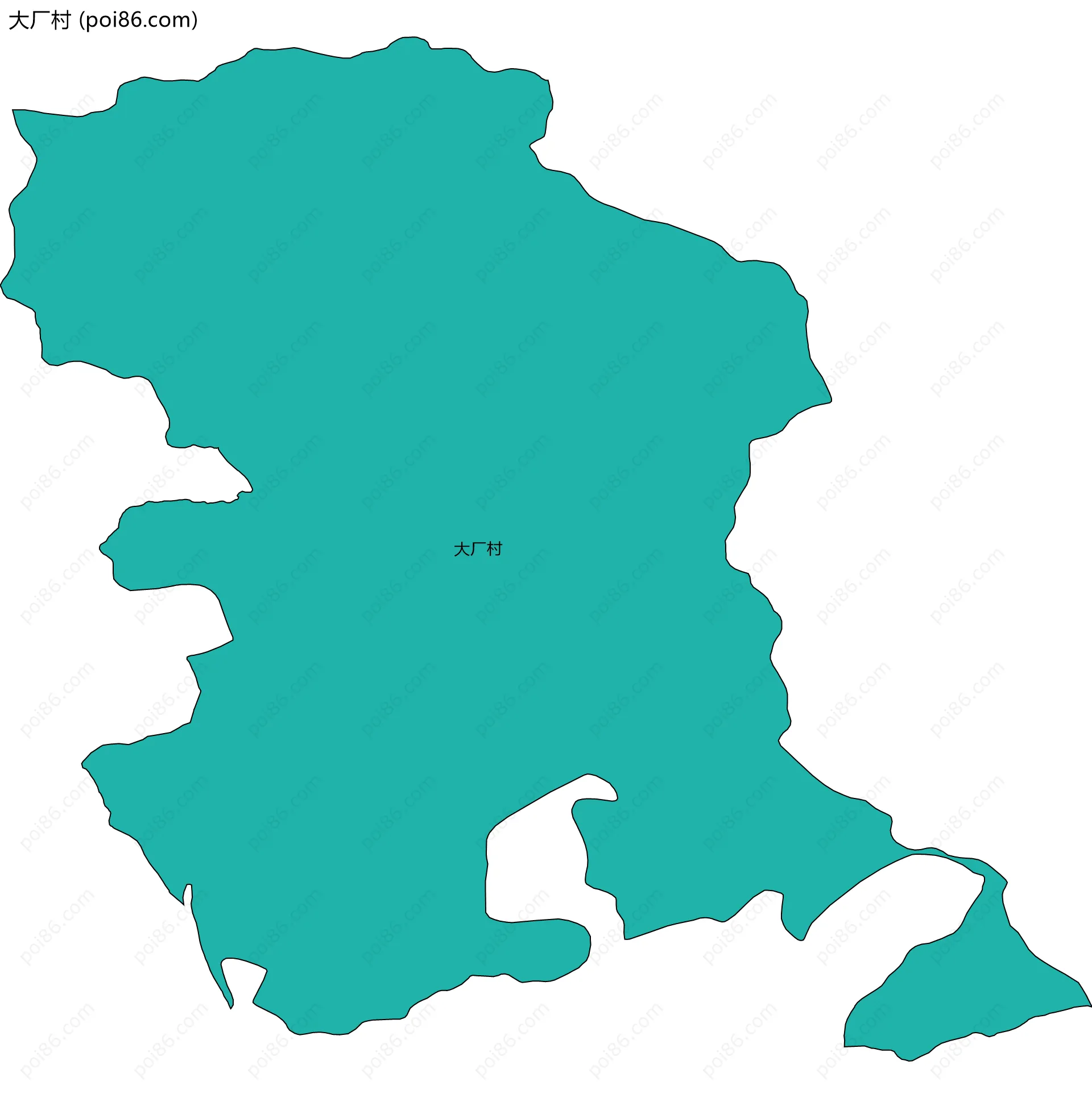 大厂村边界地图