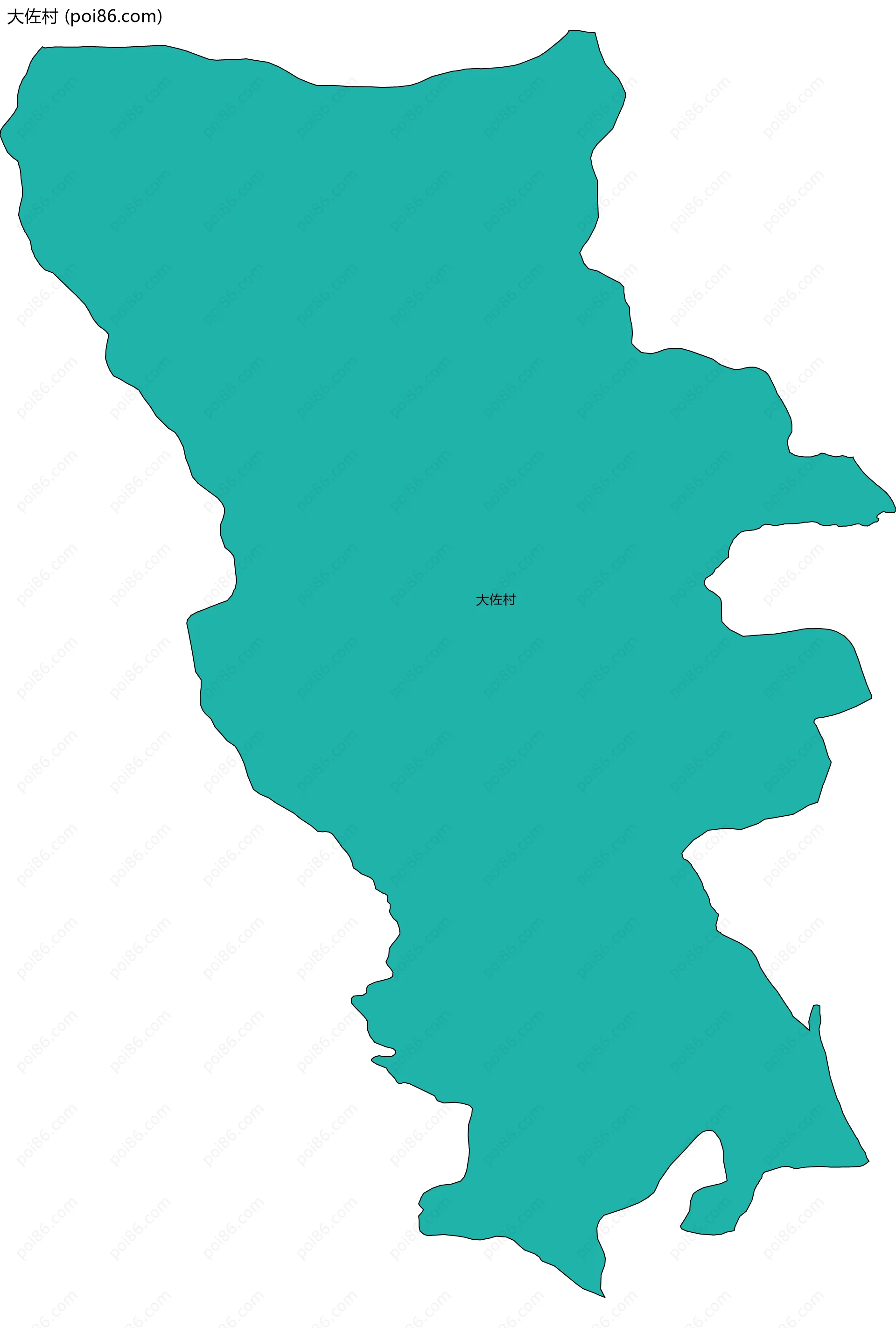 大佐村边界地图