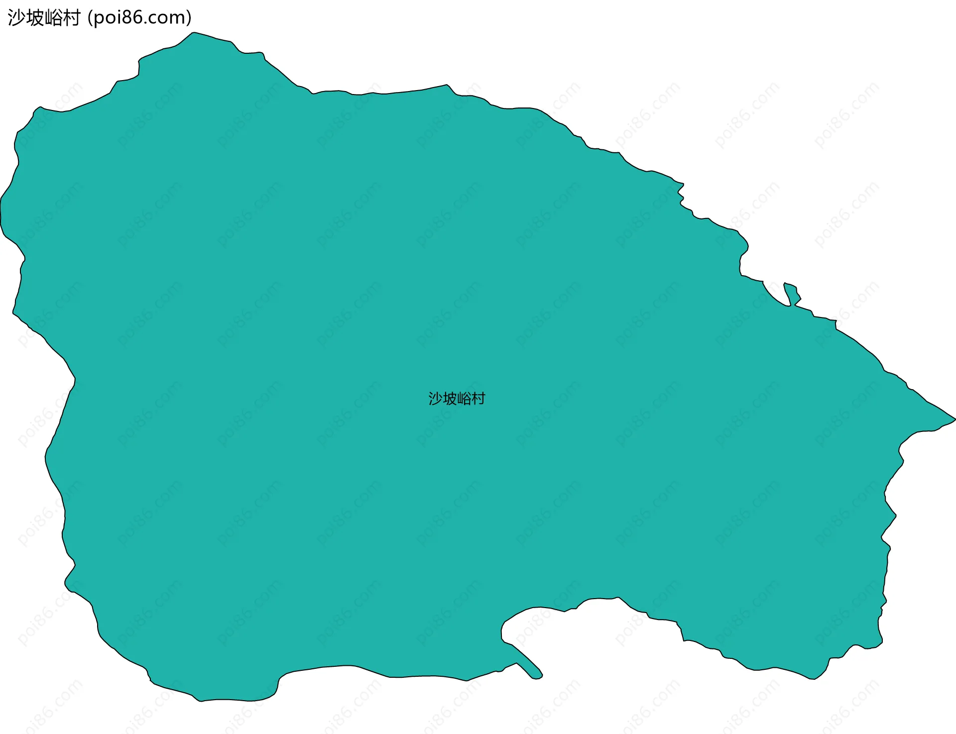 沙坡峪村边界地图