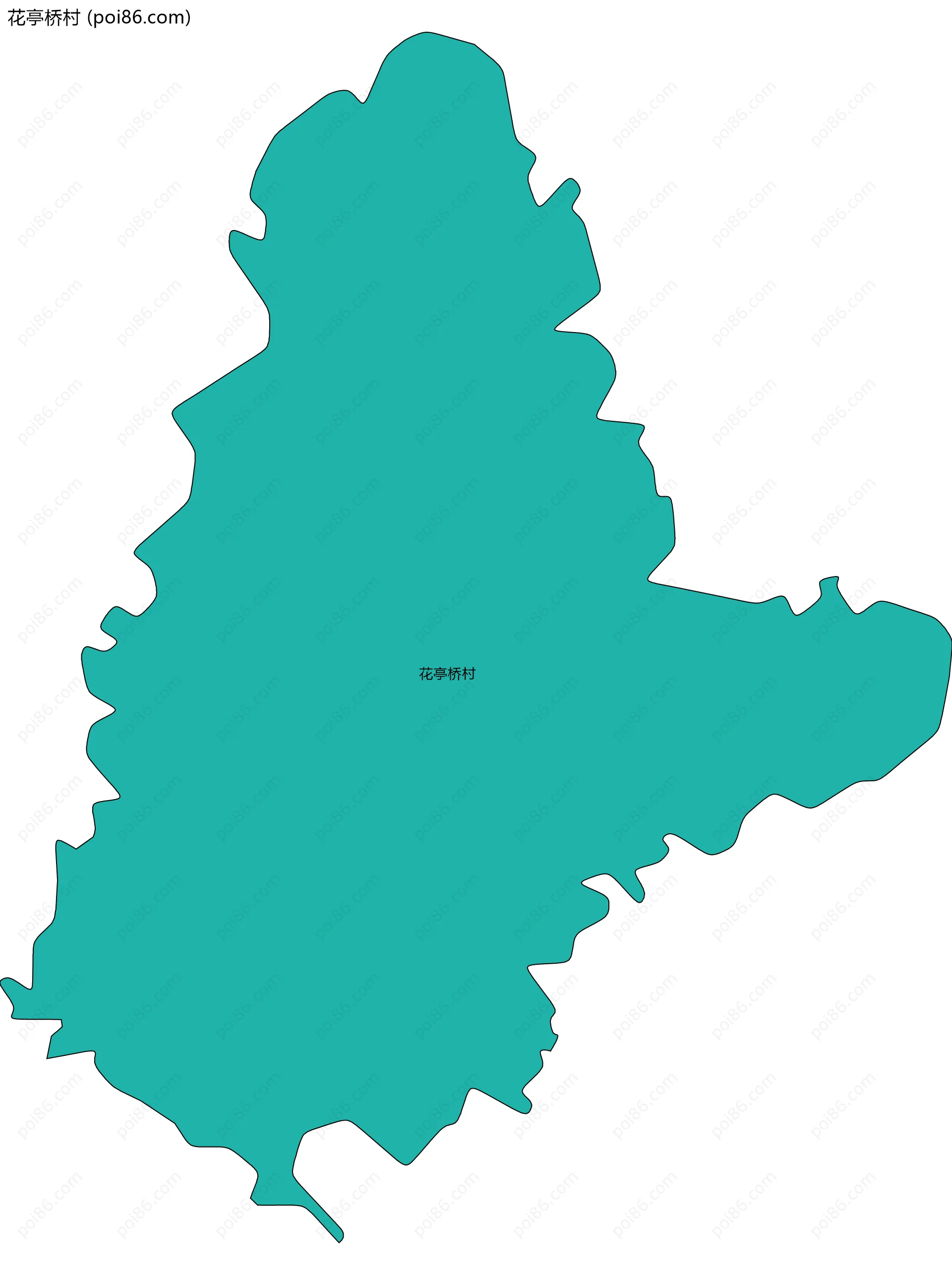 花亭桥村边界地图