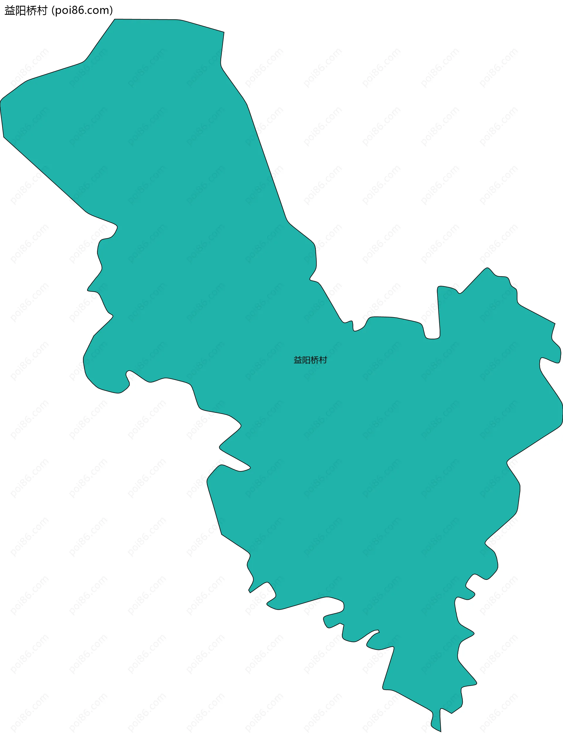 益阳桥村边界地图