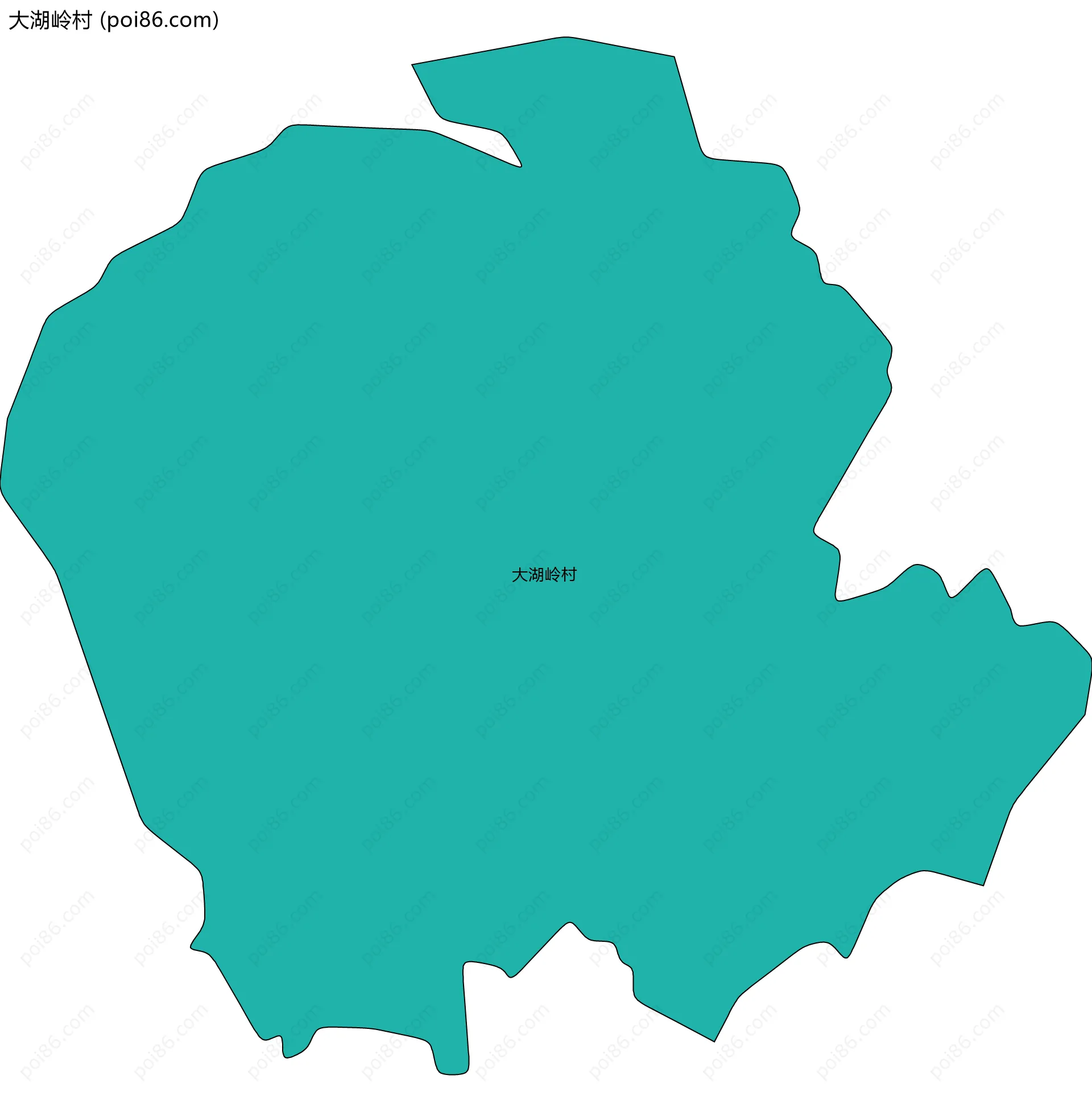 大湖岭村边界地图
