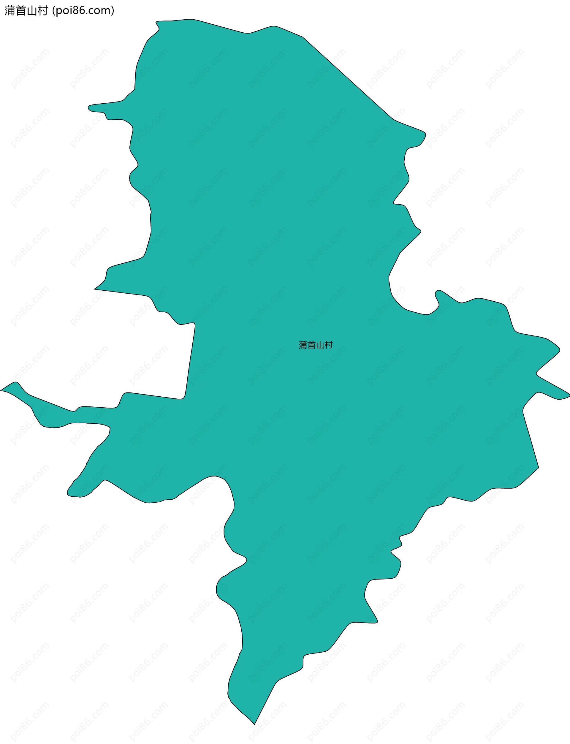 蒲首山村边界地图