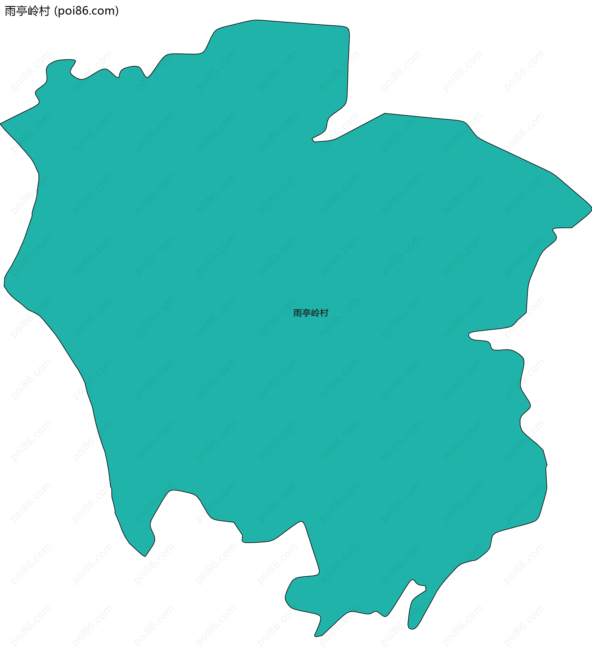 雨亭岭村边界地图