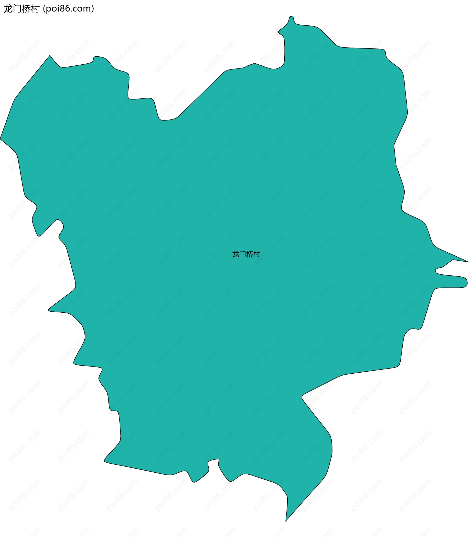 龙门桥村边界地图