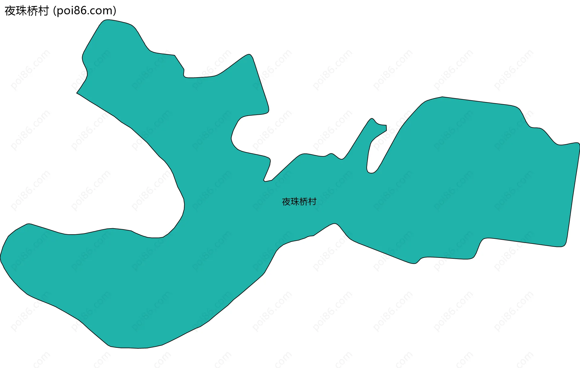夜珠桥村边界地图