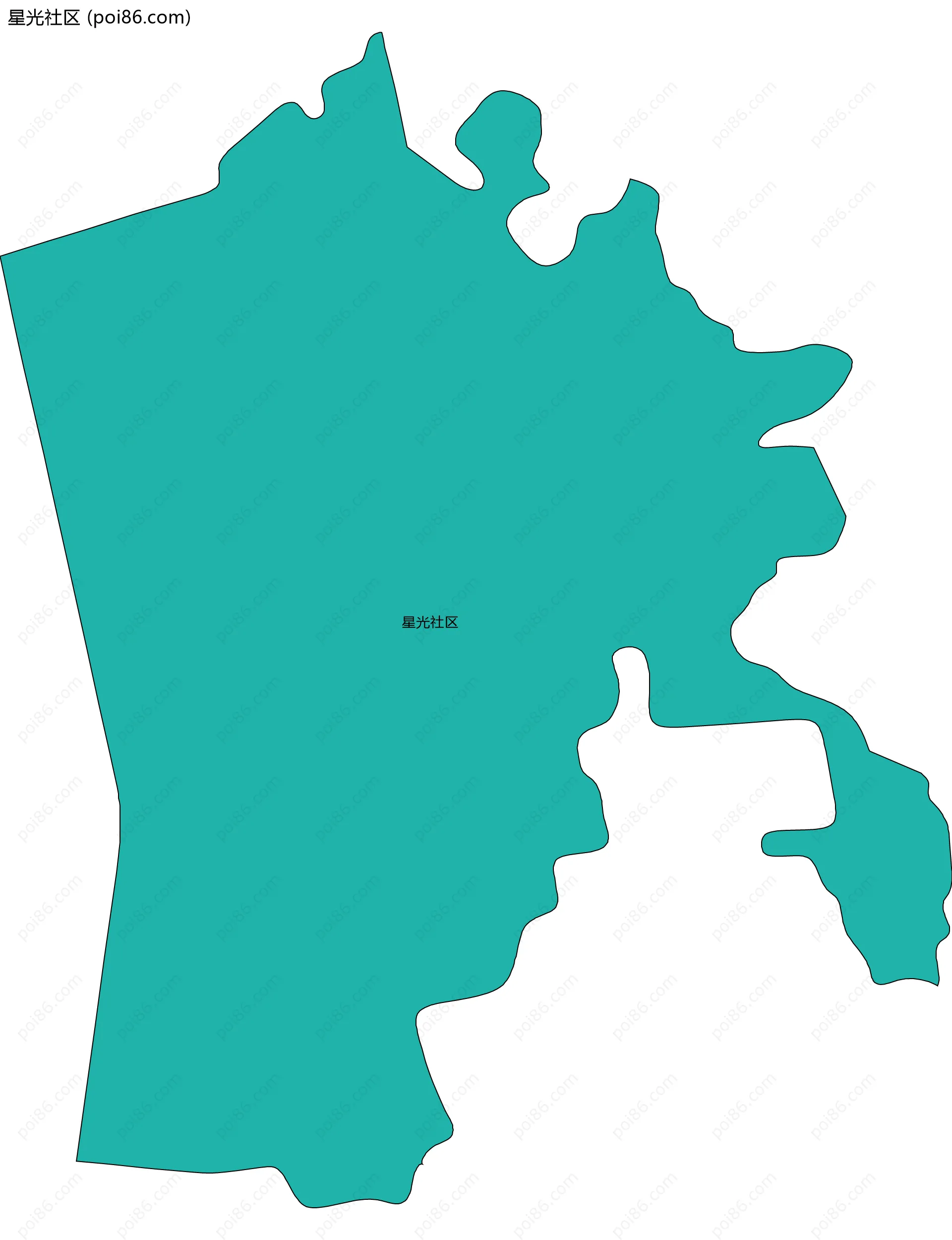 星光社区边界地图