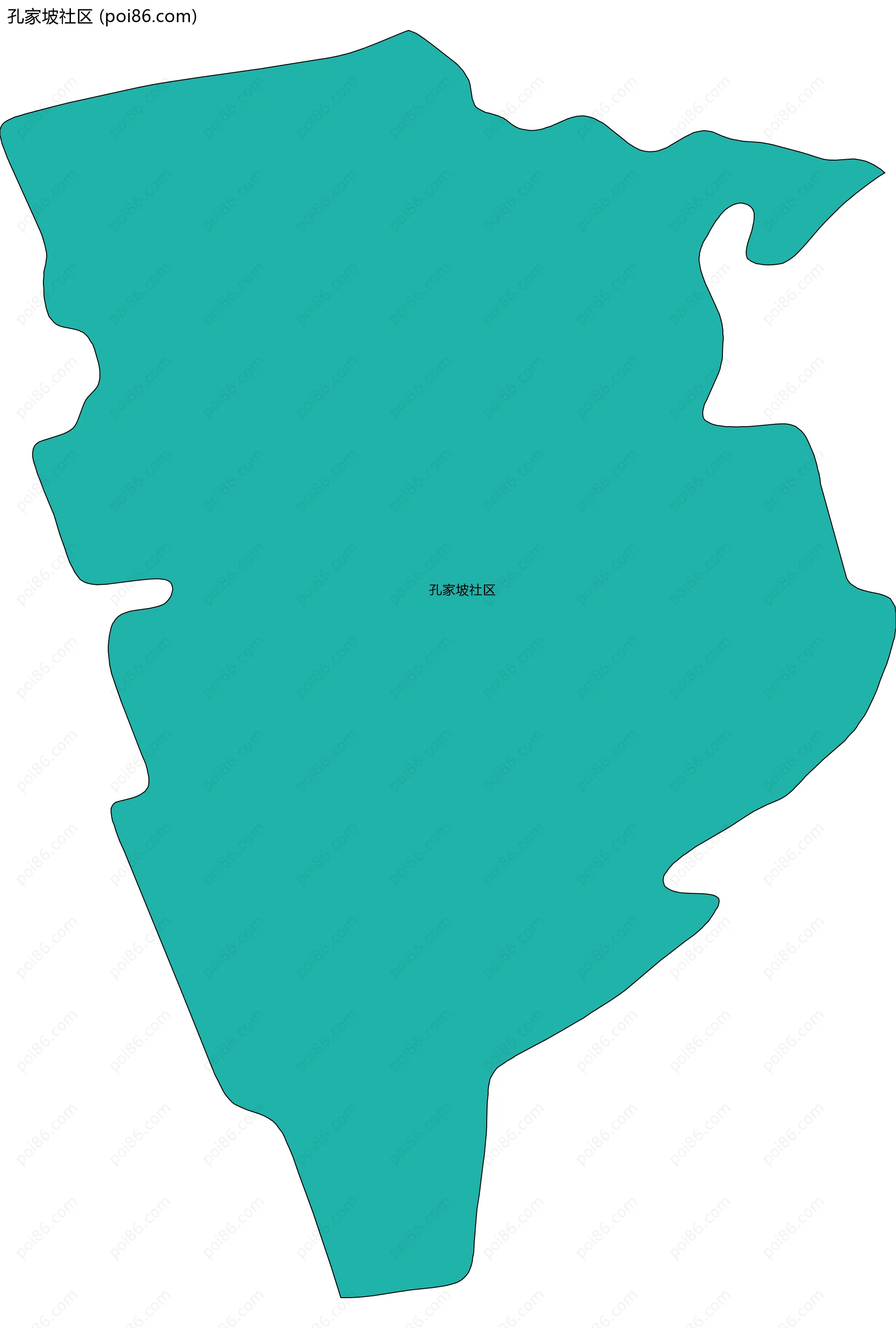 孔家坡社区边界地图