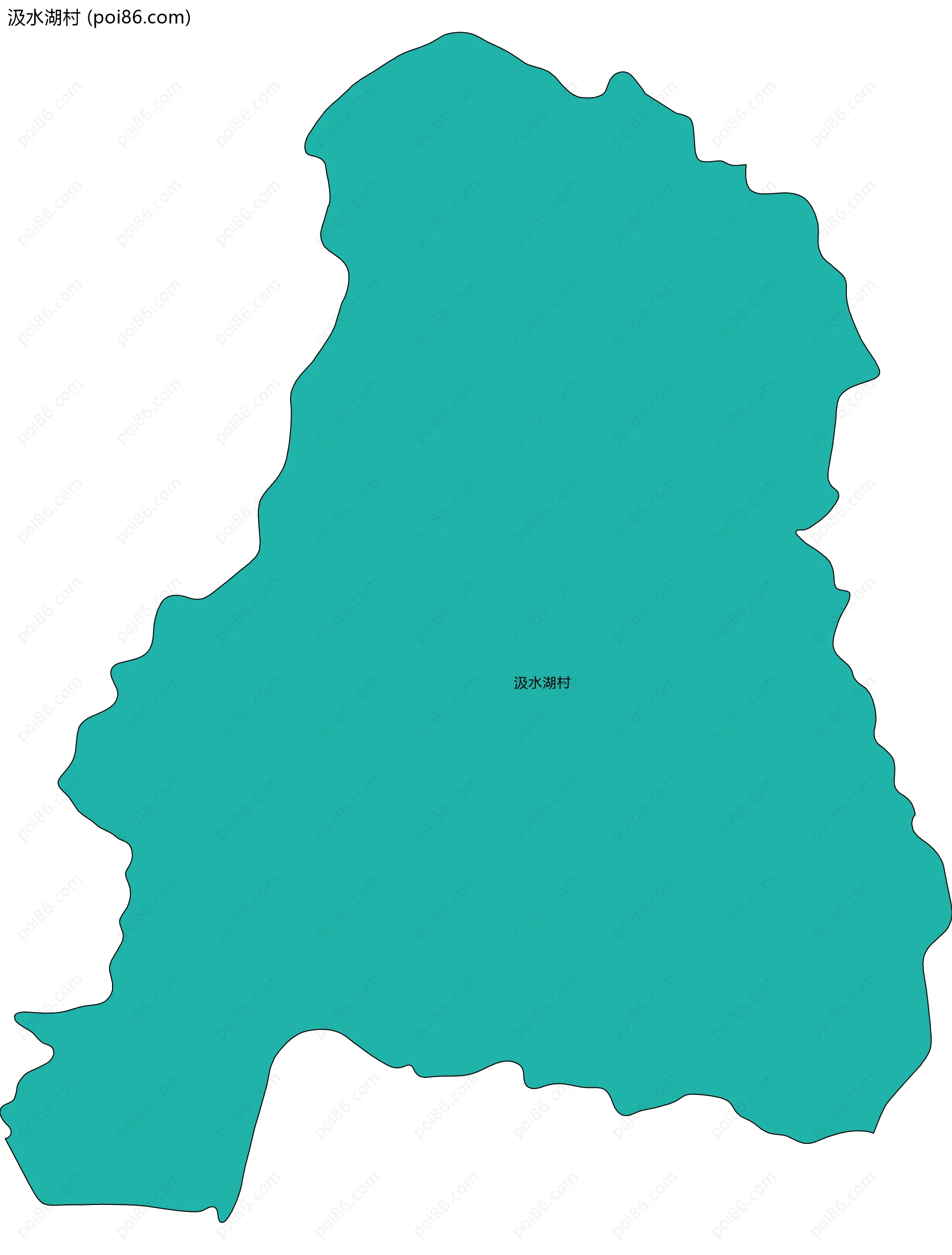 汲水湖村边界地图