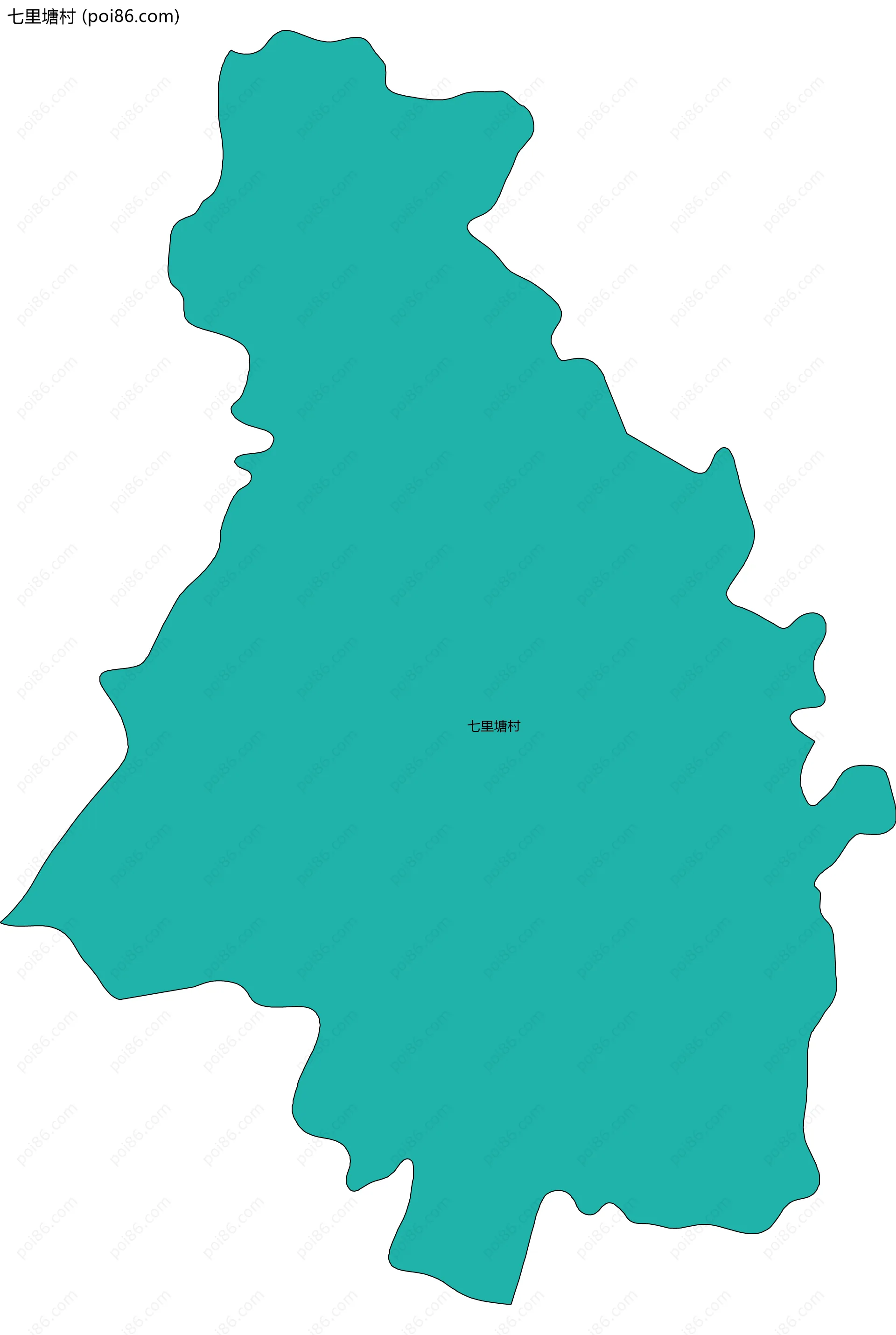 七里塘村边界地图