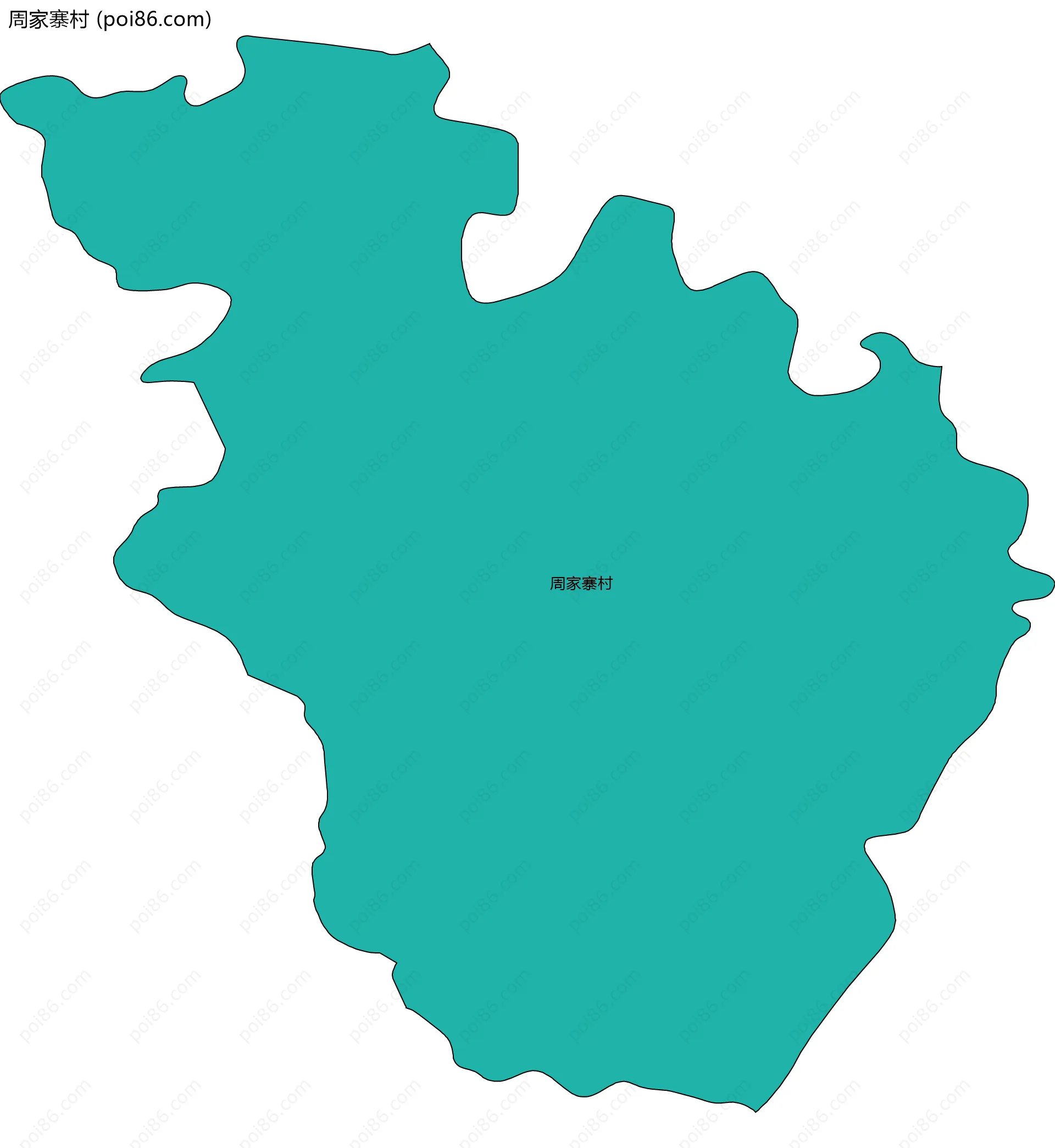 周家寨村边界地图