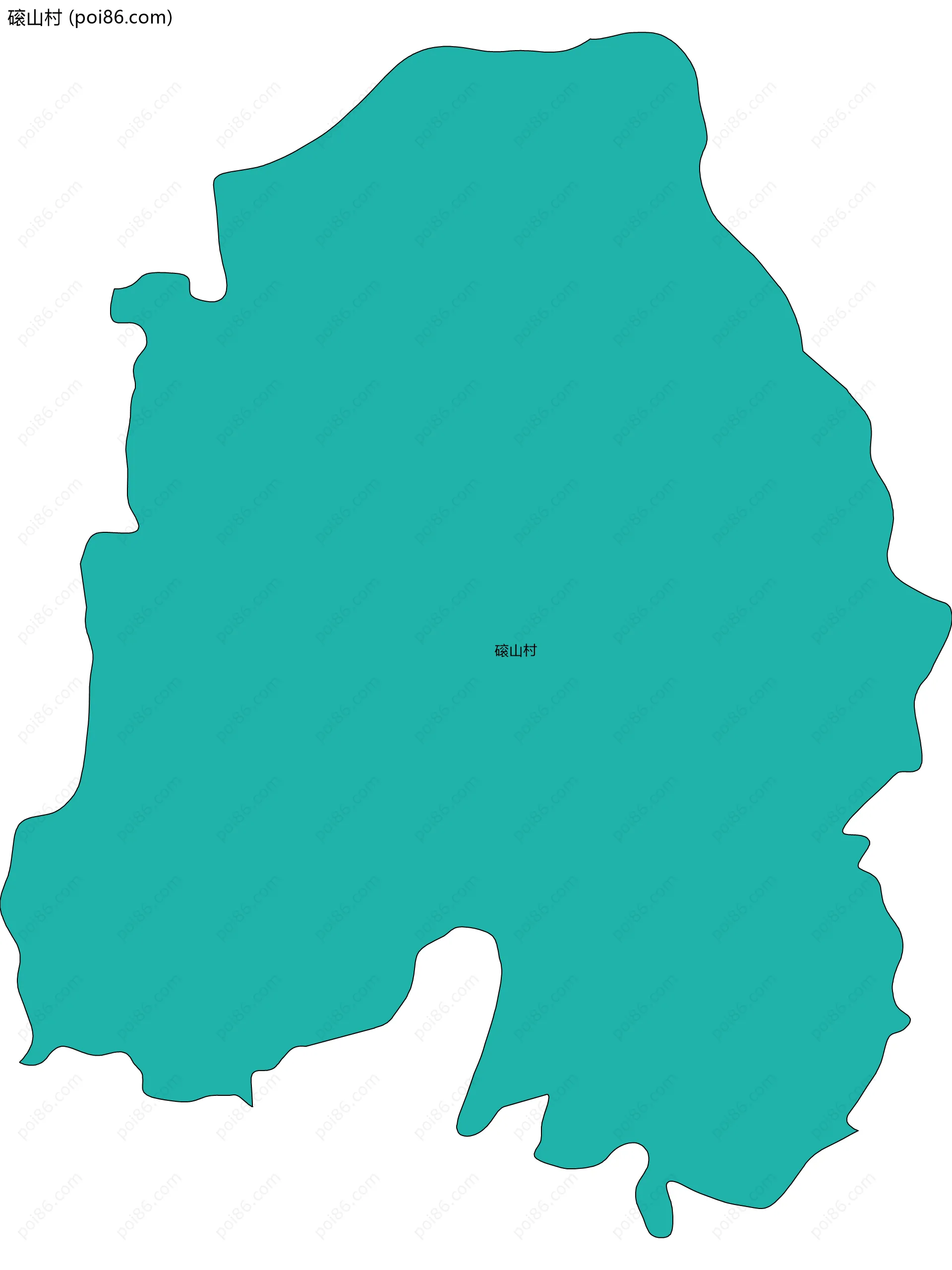 磙山村边界地图