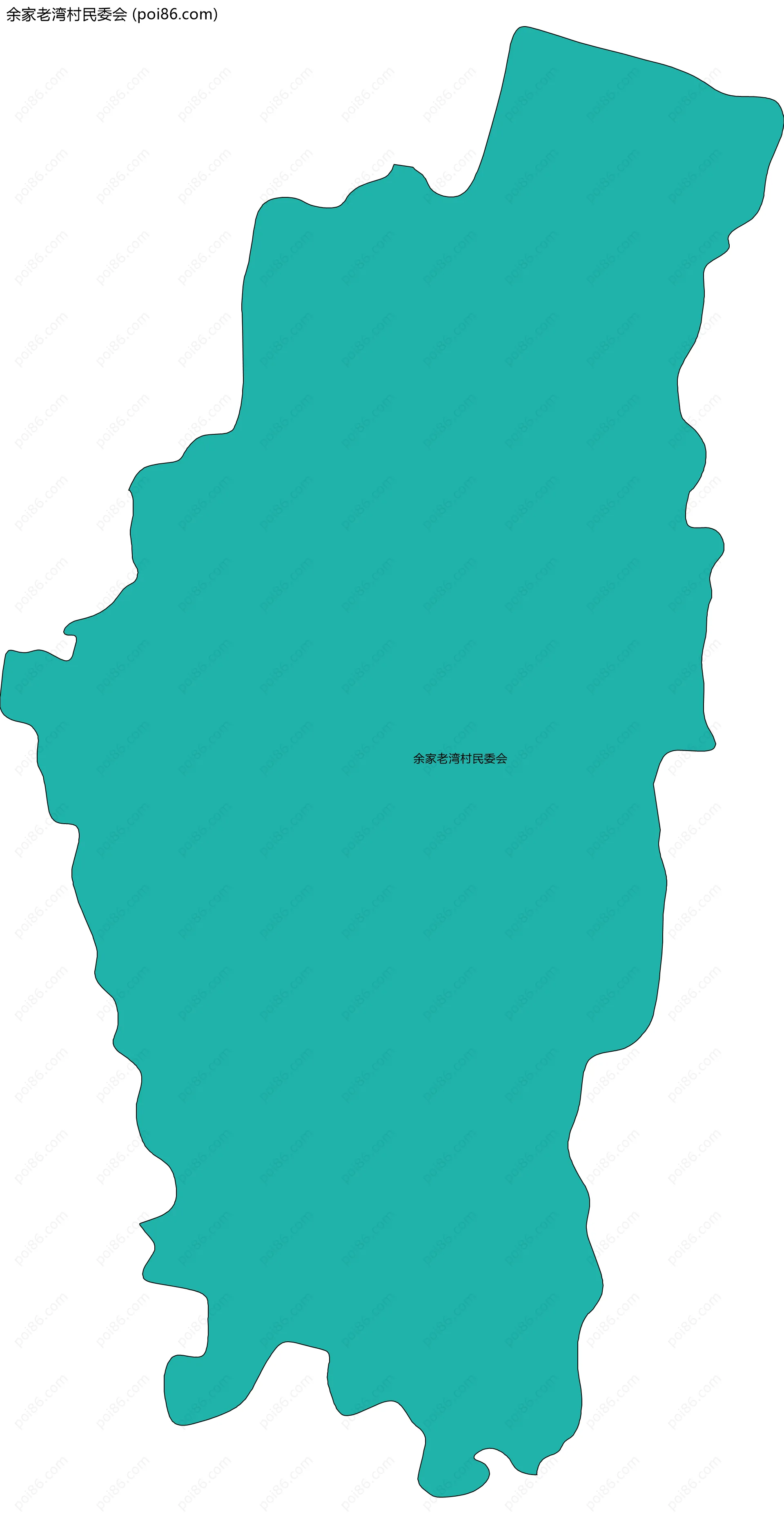 余家老湾村民委会边界地图