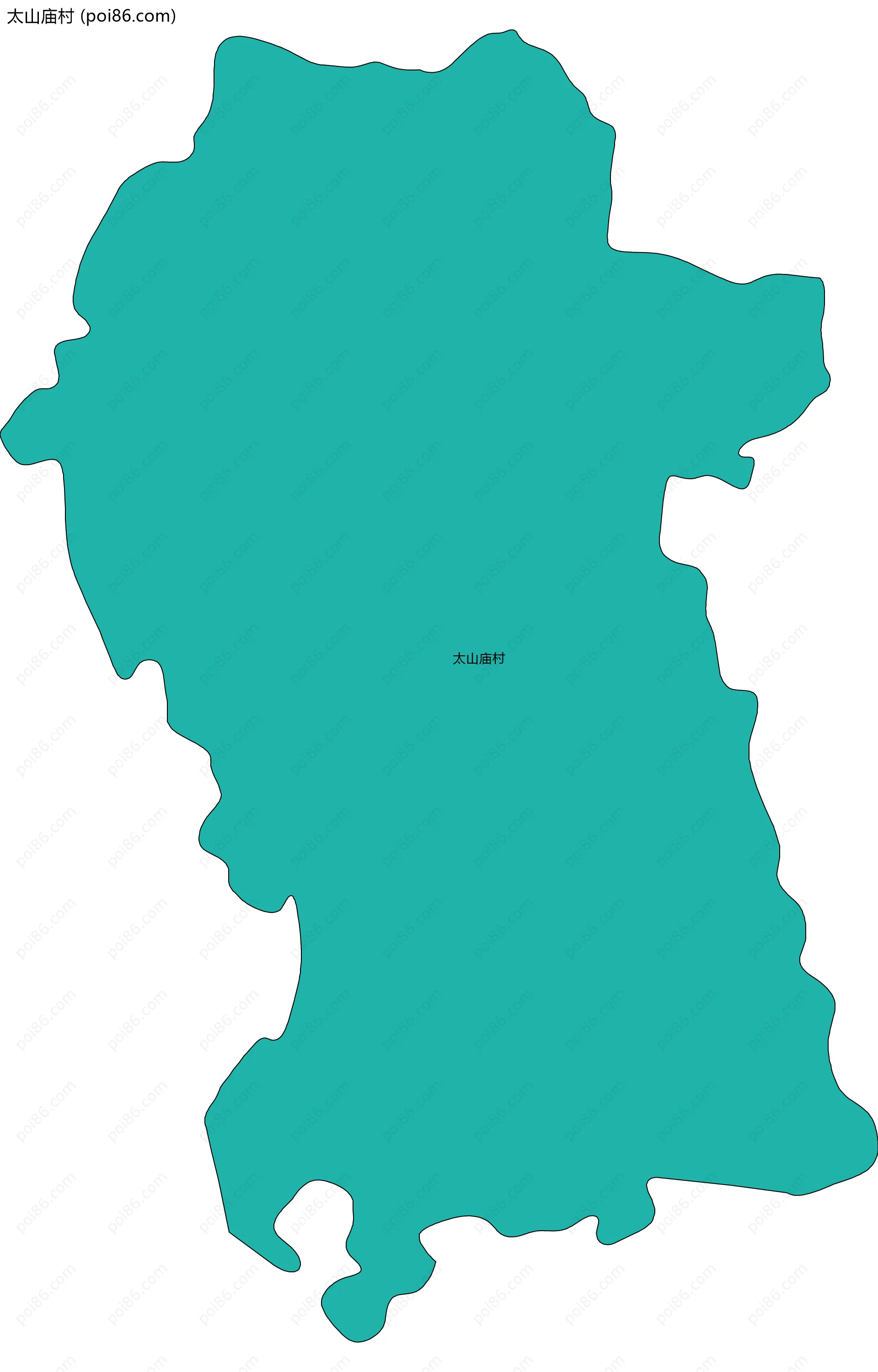 太山庙村边界地图