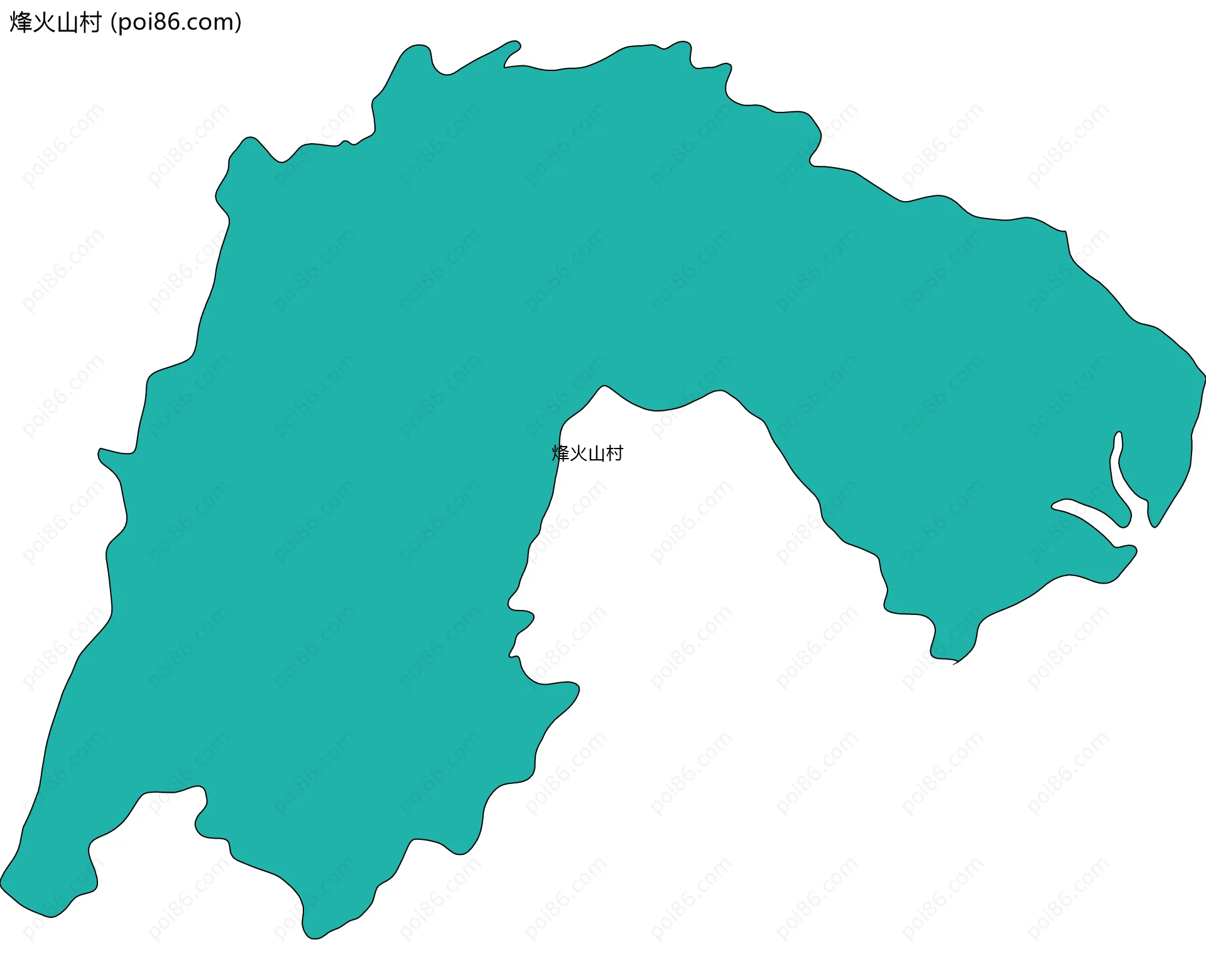 烽火山村边界地图