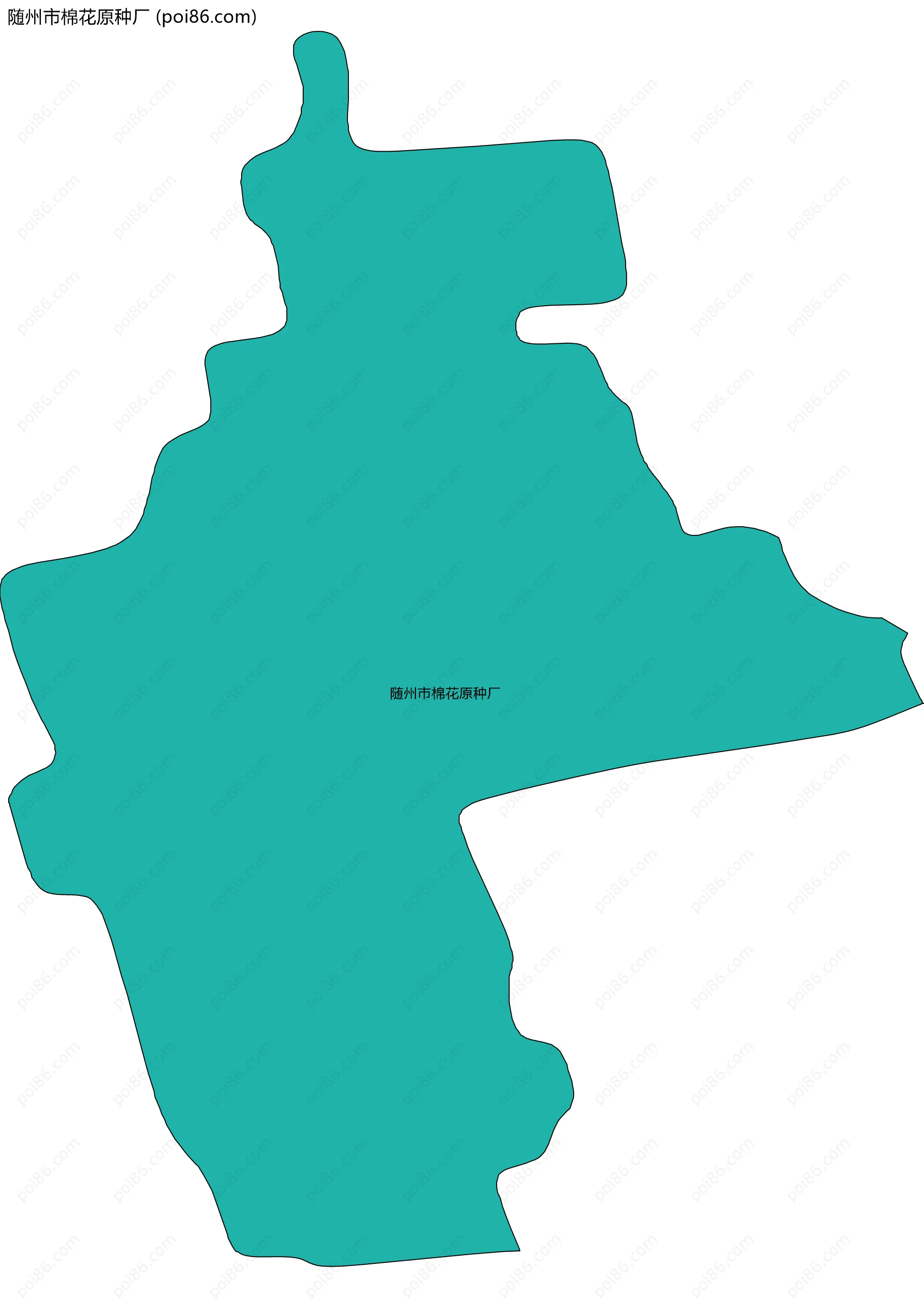随州市棉花原种厂边界地图