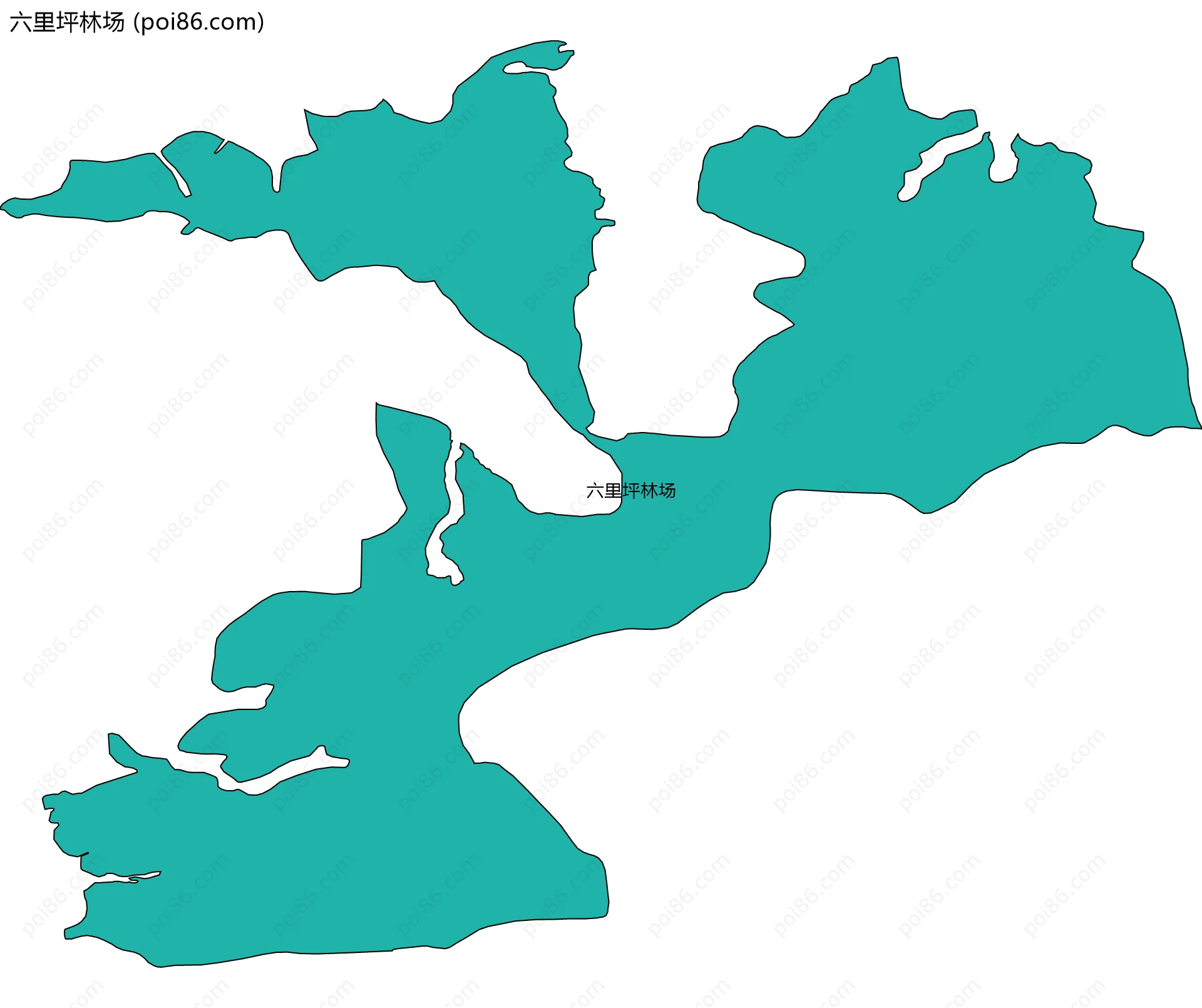 六里坪林场边界地图