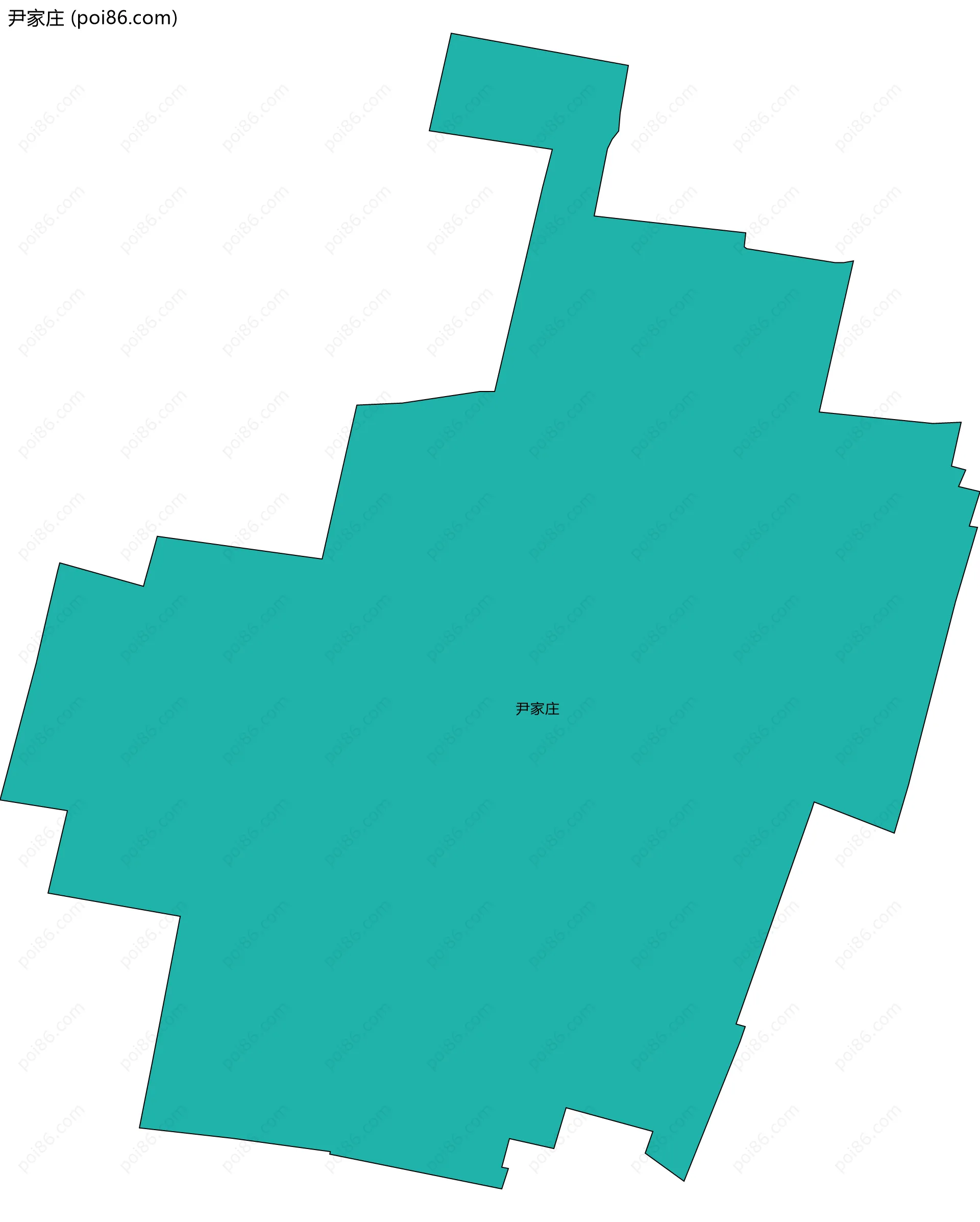 尹家庄边界地图