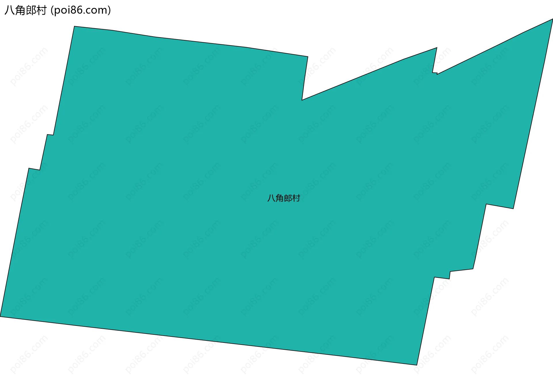 八角郎村边界地图
