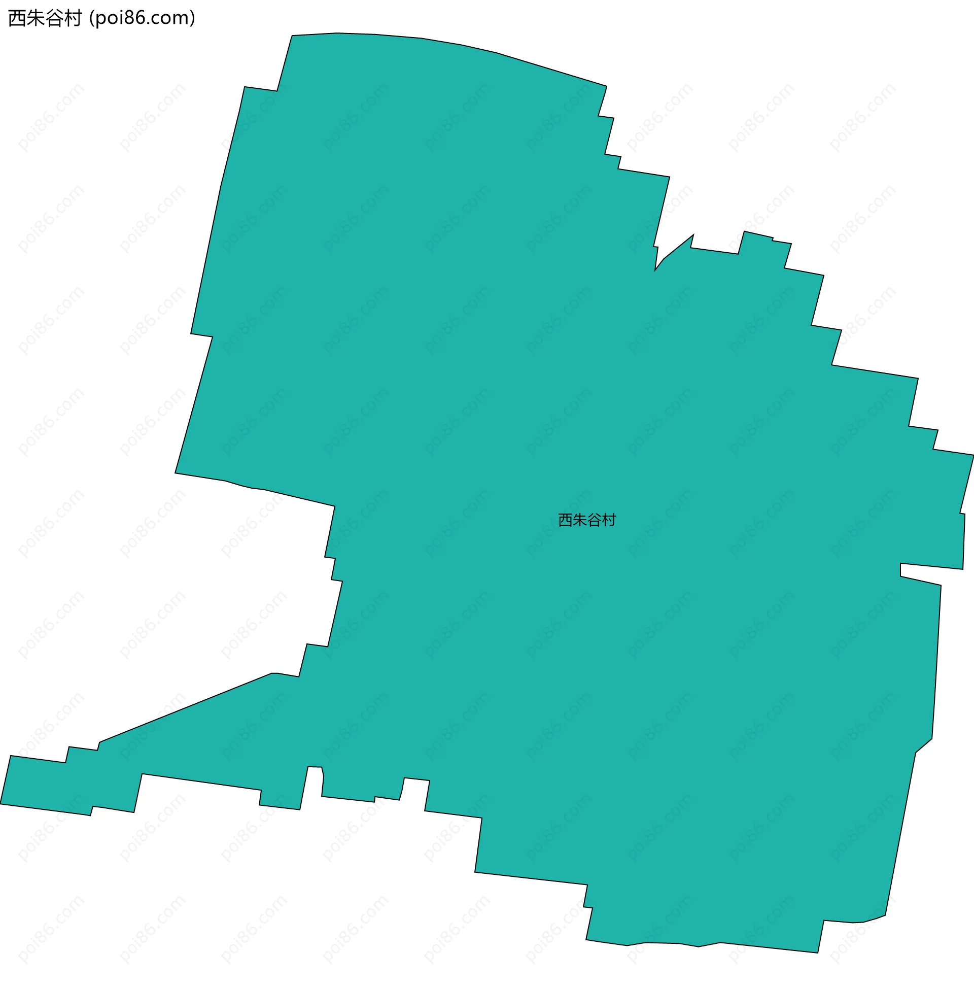 西朱谷村边界地图