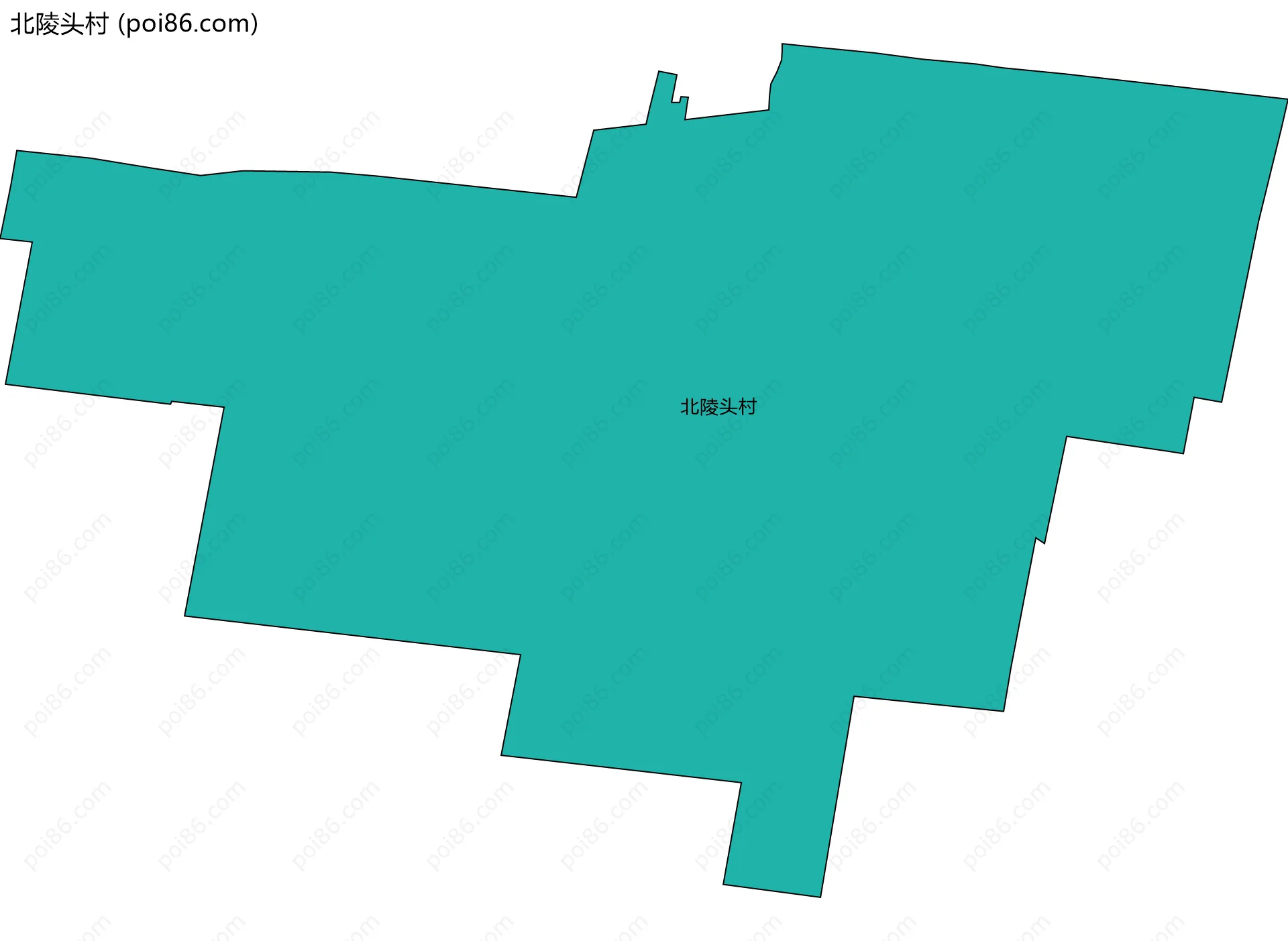 北陵头村边界地图