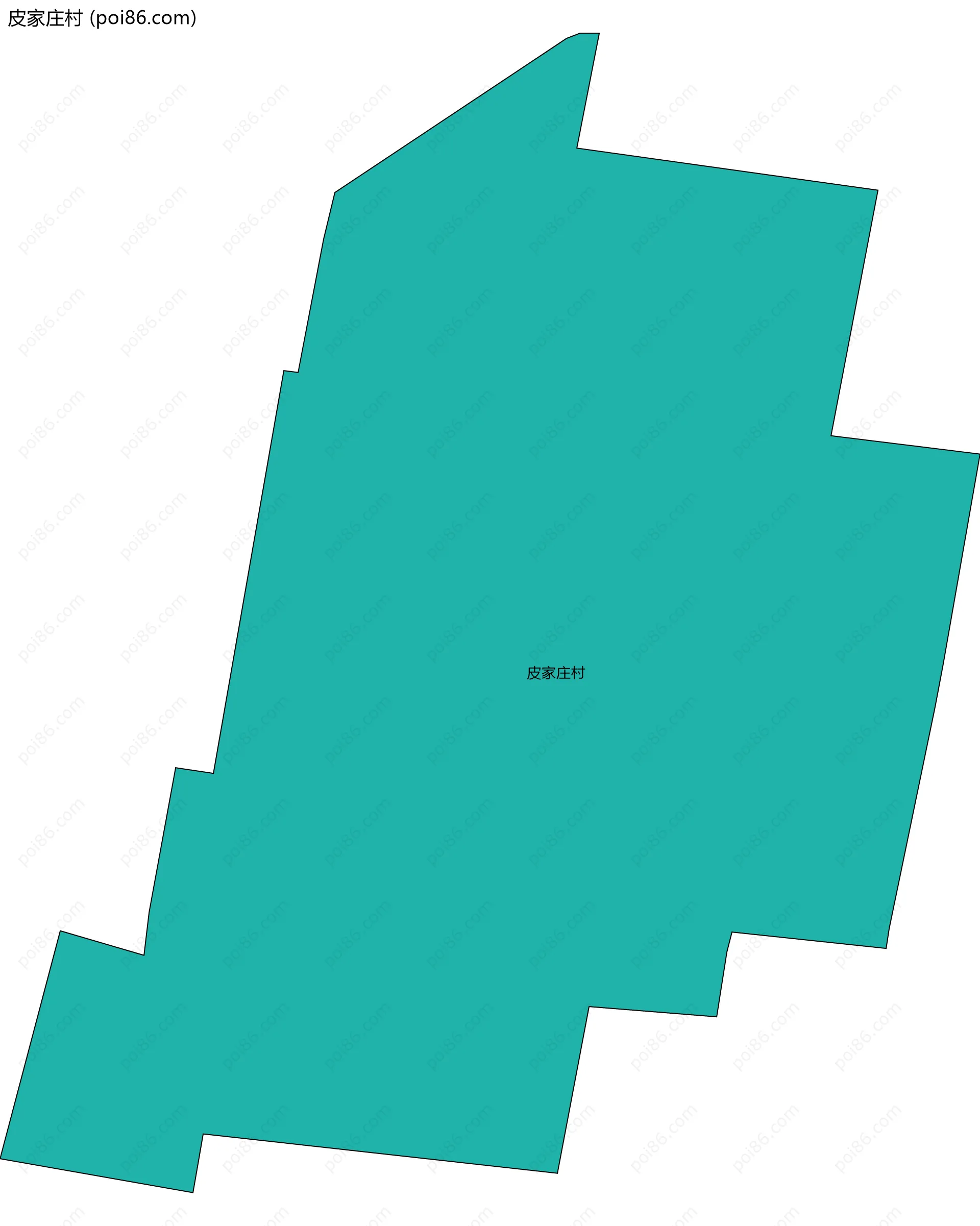 皮家庄村边界地图