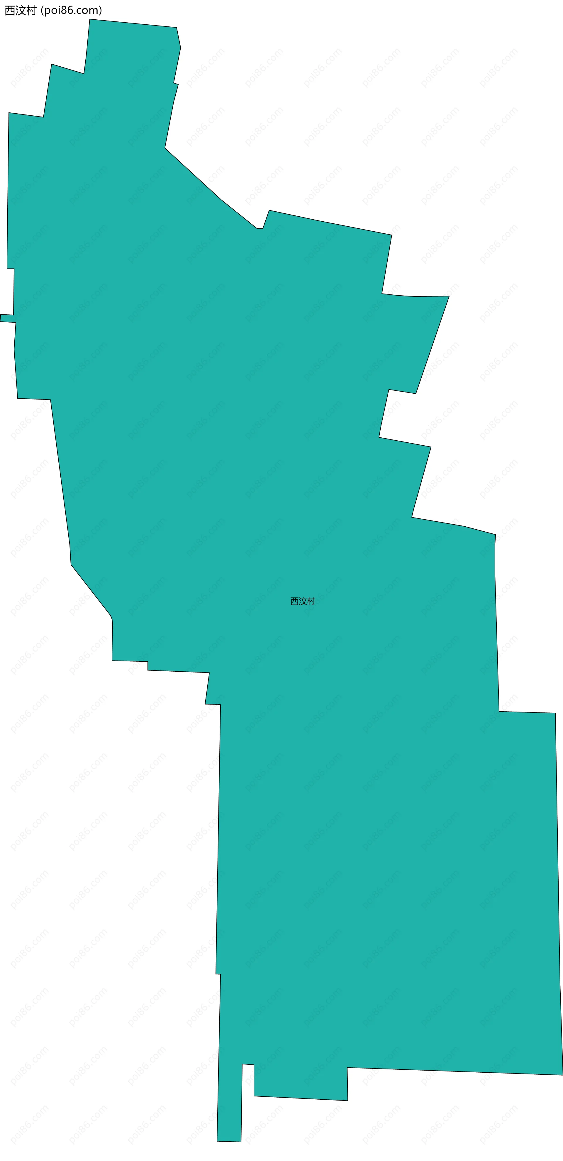 西汶村边界地图