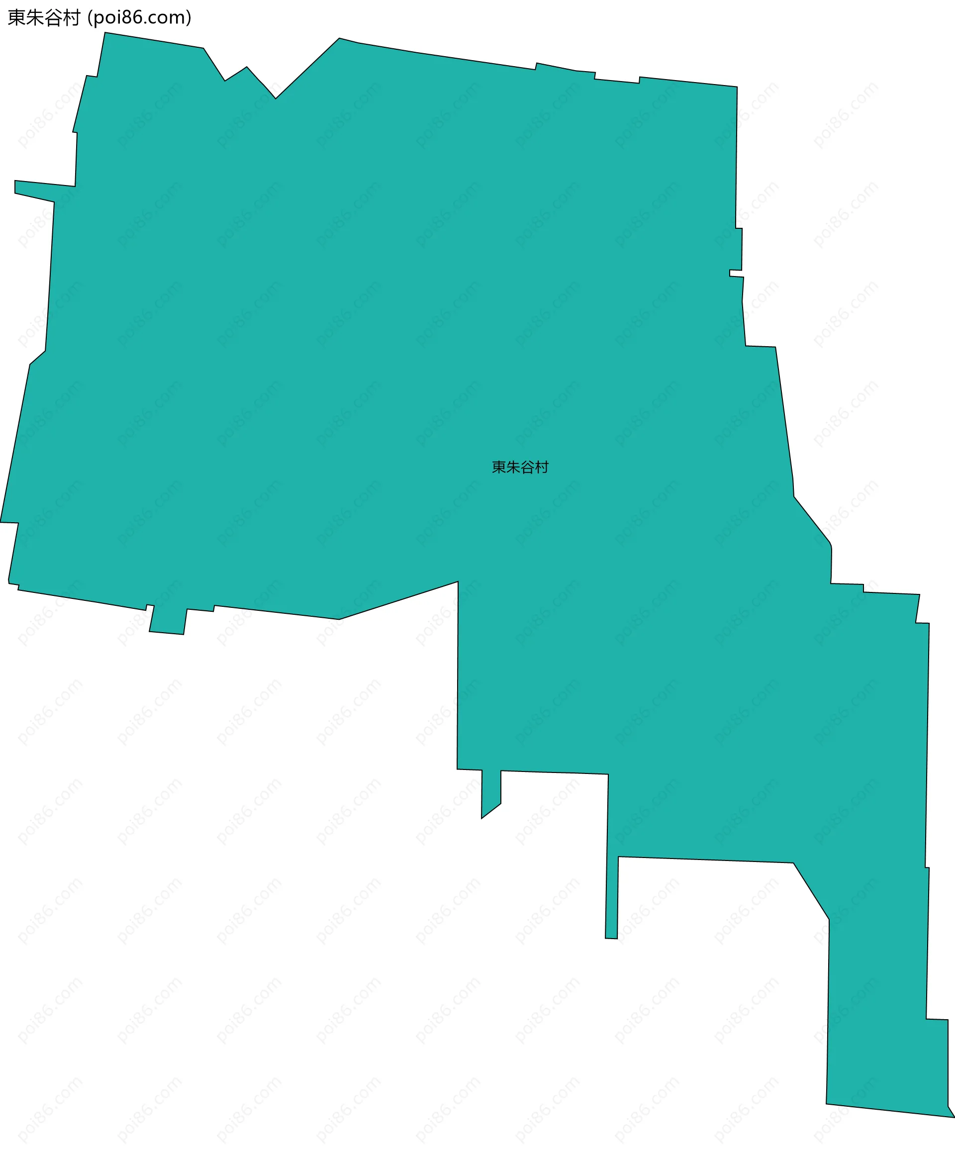 東朱谷村边界地图