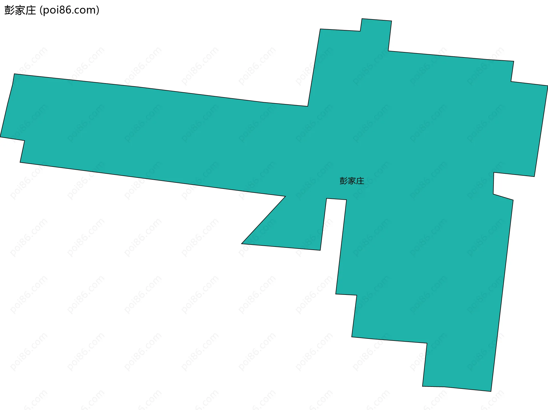 彭家庄边界地图